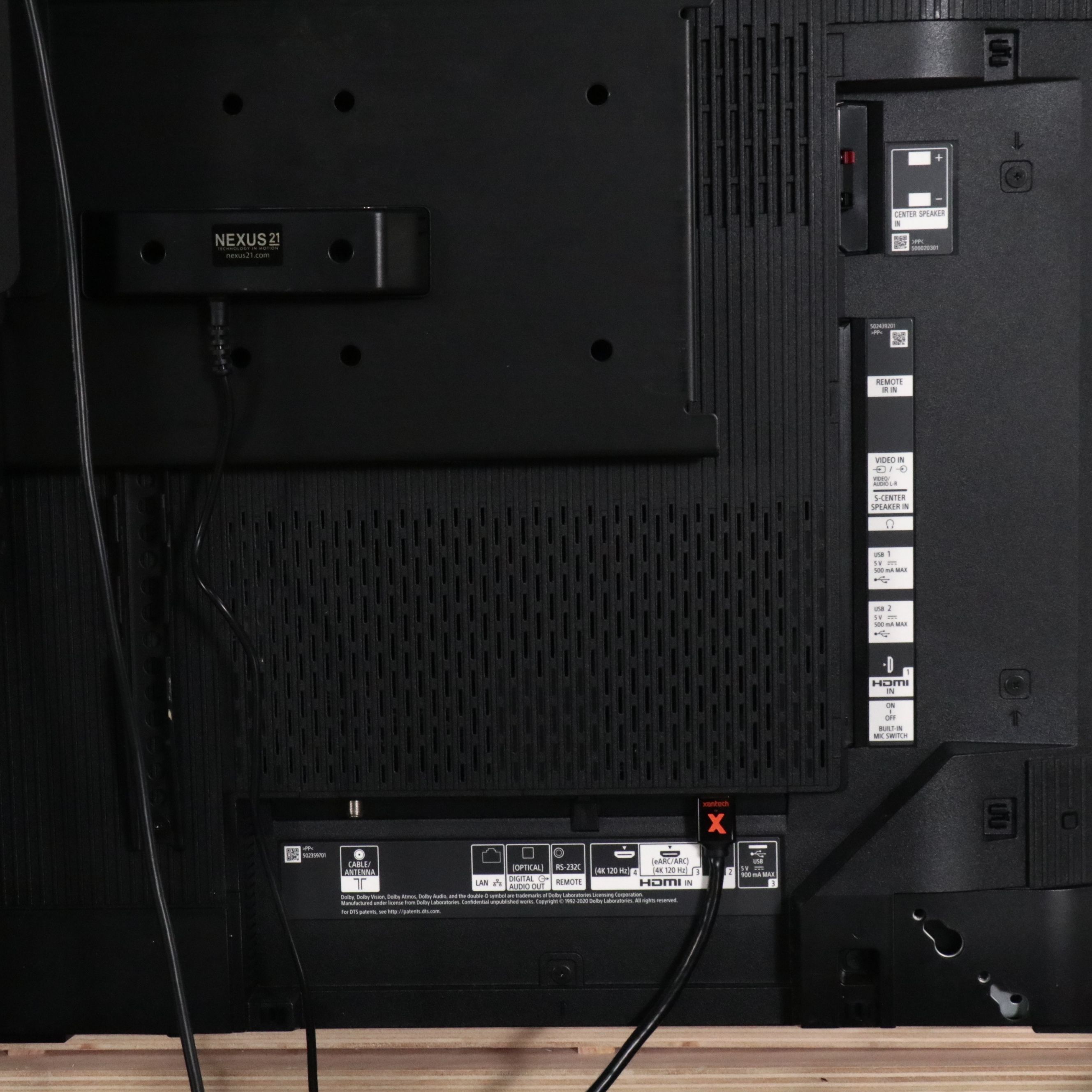 Sony A90j Bravia XR Oled 4K Smart TV in Nexus White Painted Wood Media Cabinet