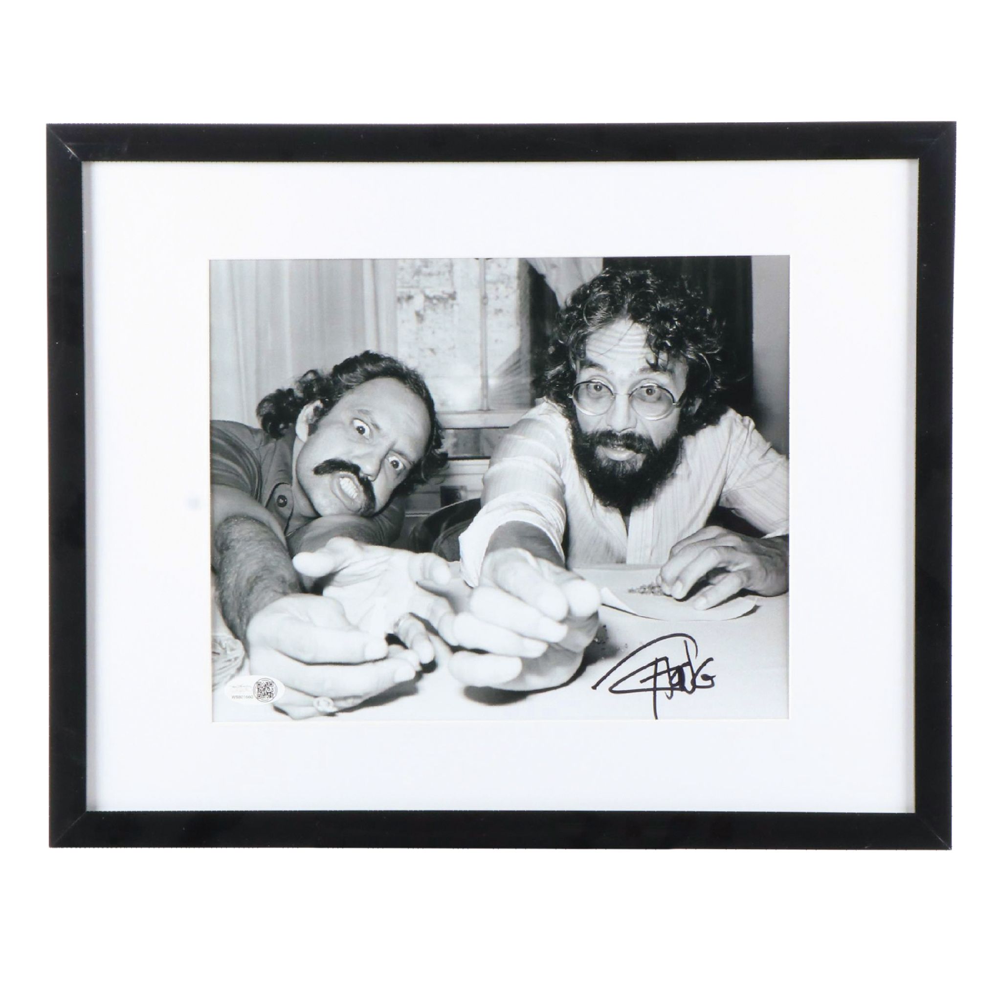 Tommy Chong Signed “Cheech and Chong” Print in Matted Frame, JSA