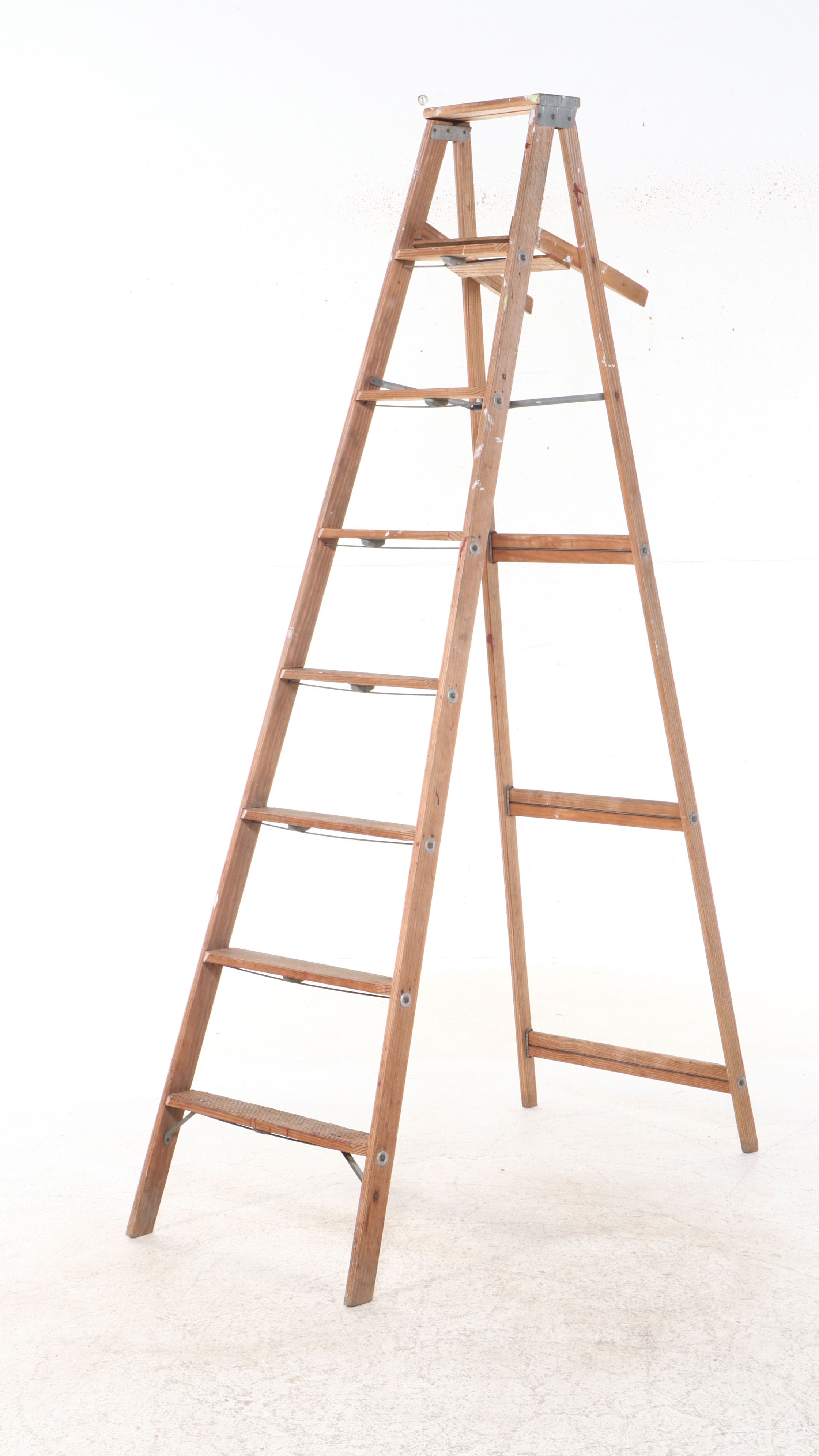 Aluminum Extension Ladder and Wood Step Ladder