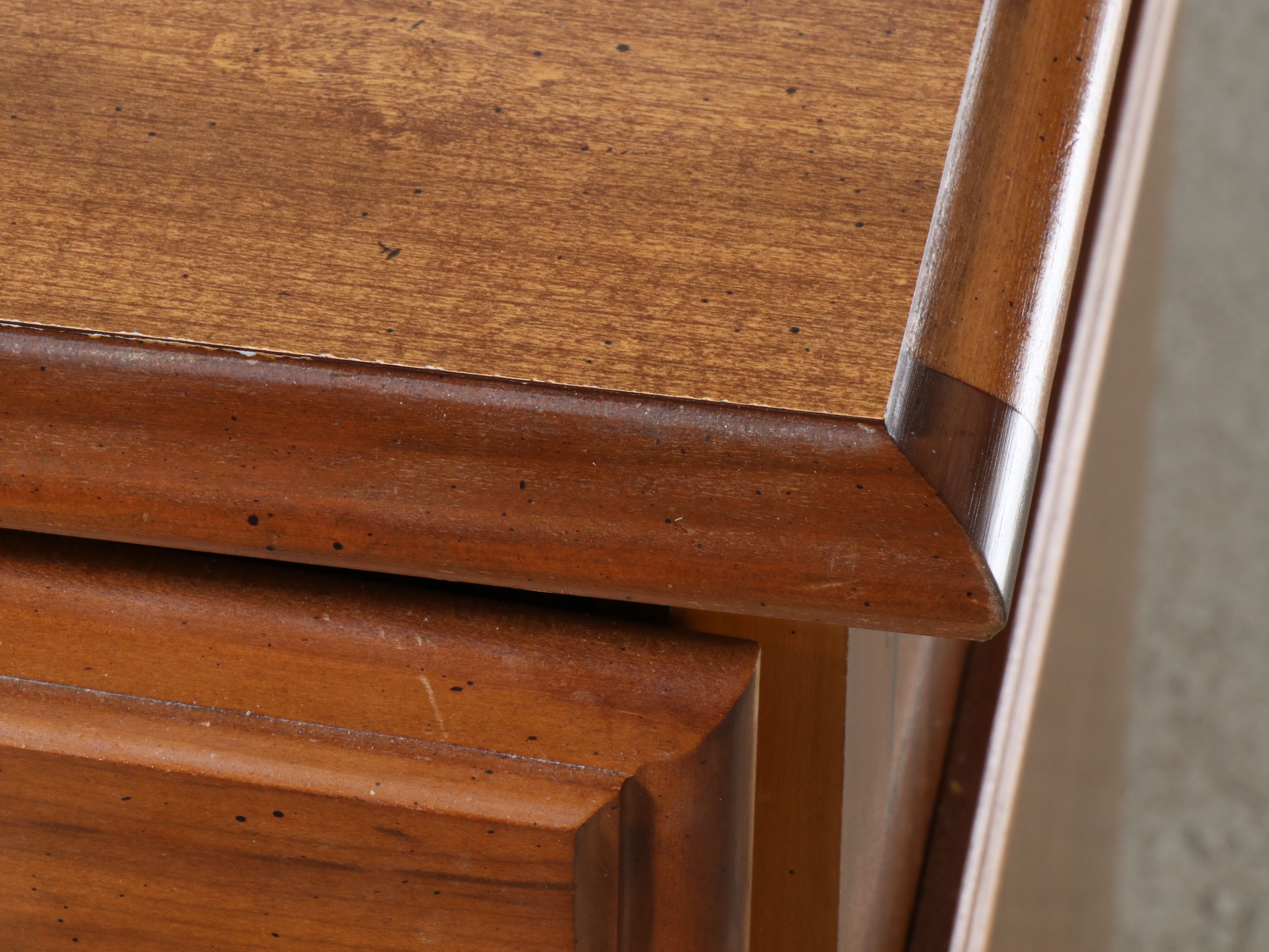 Colonial Style Maple and Laminate Kneehole Desk