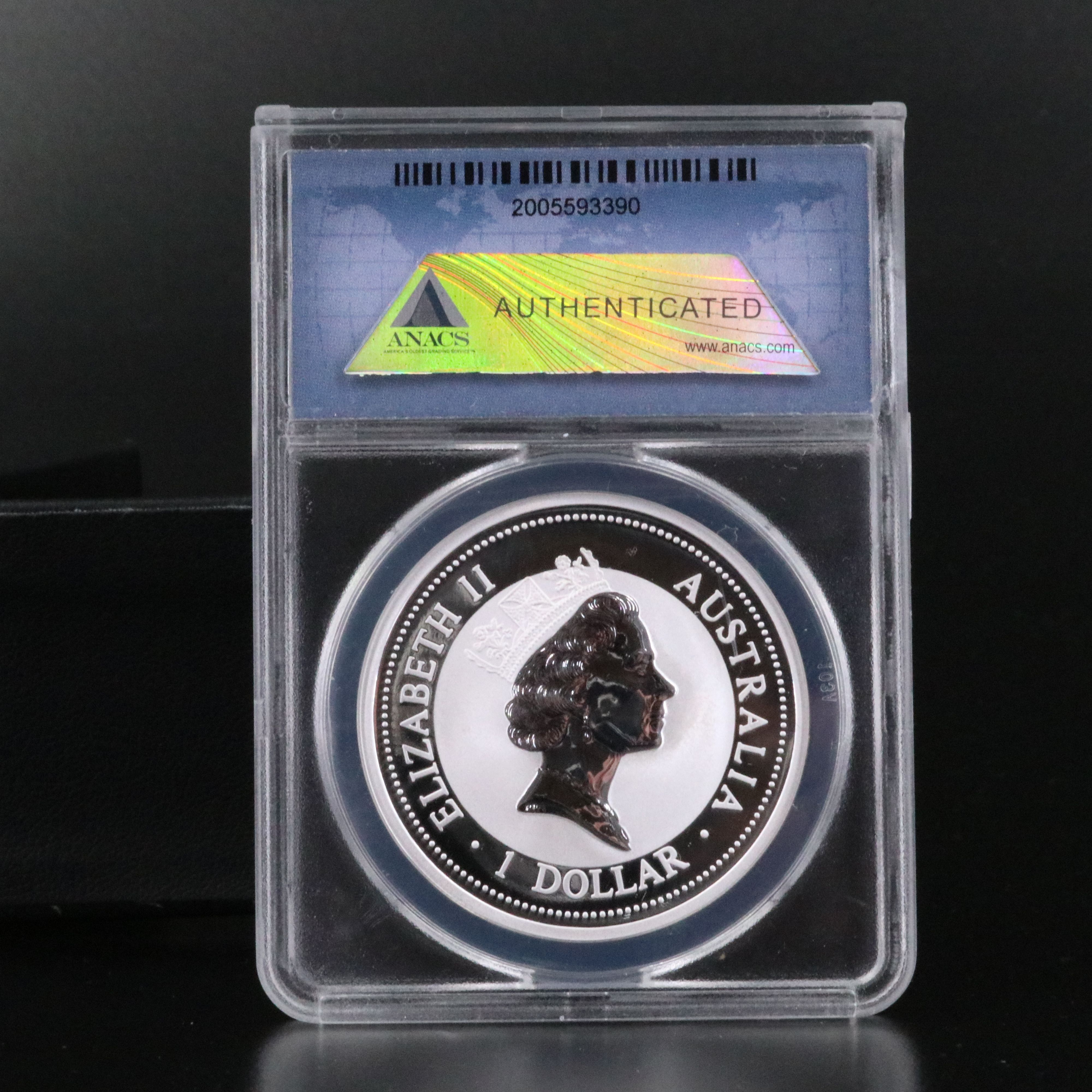 ANACS MS70 DCAM 1996 Australia $1 Kookaburra Silver Coin