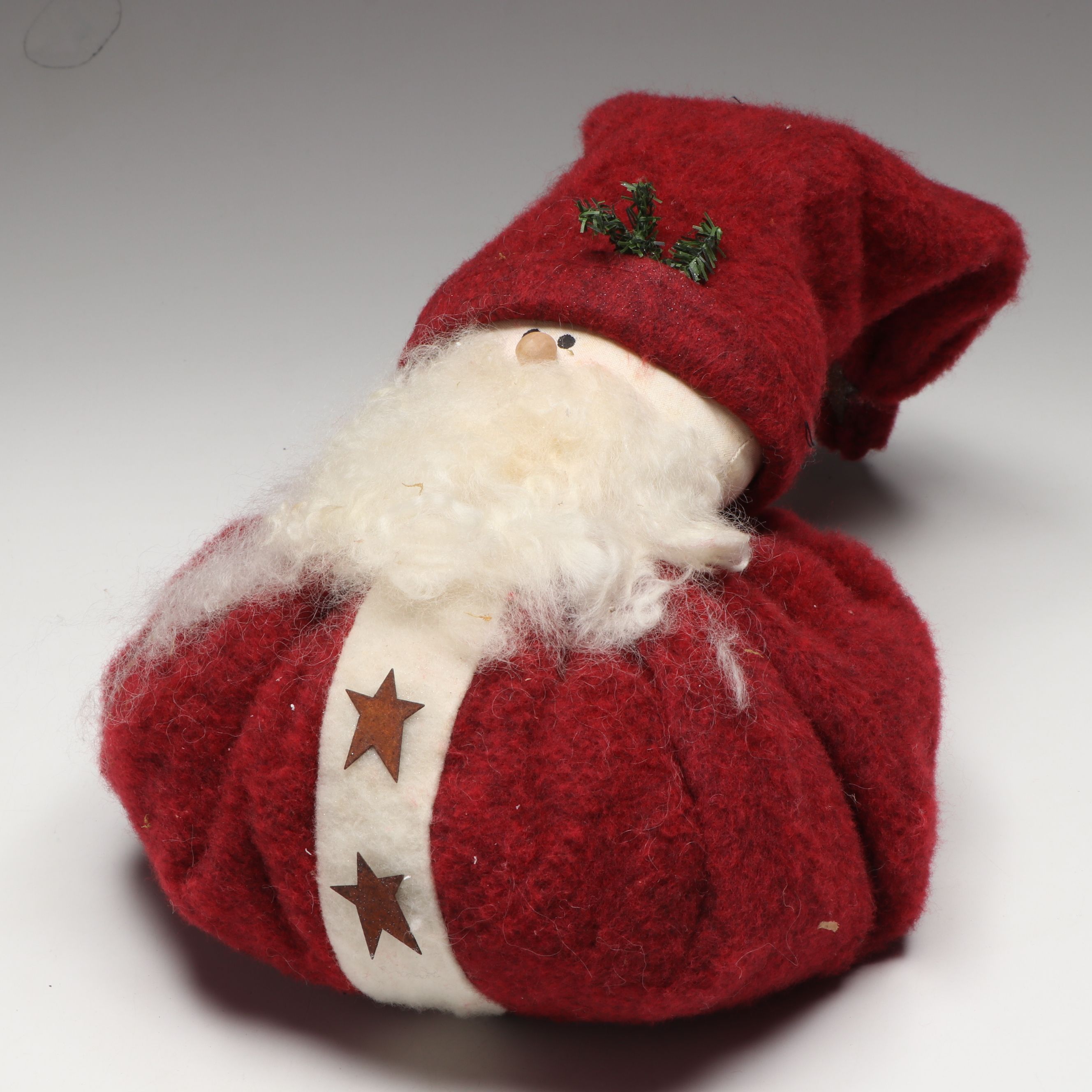 Moses B. Smucker Sleigh Bell Door Hanger with Santa and Snowman Plush Figures