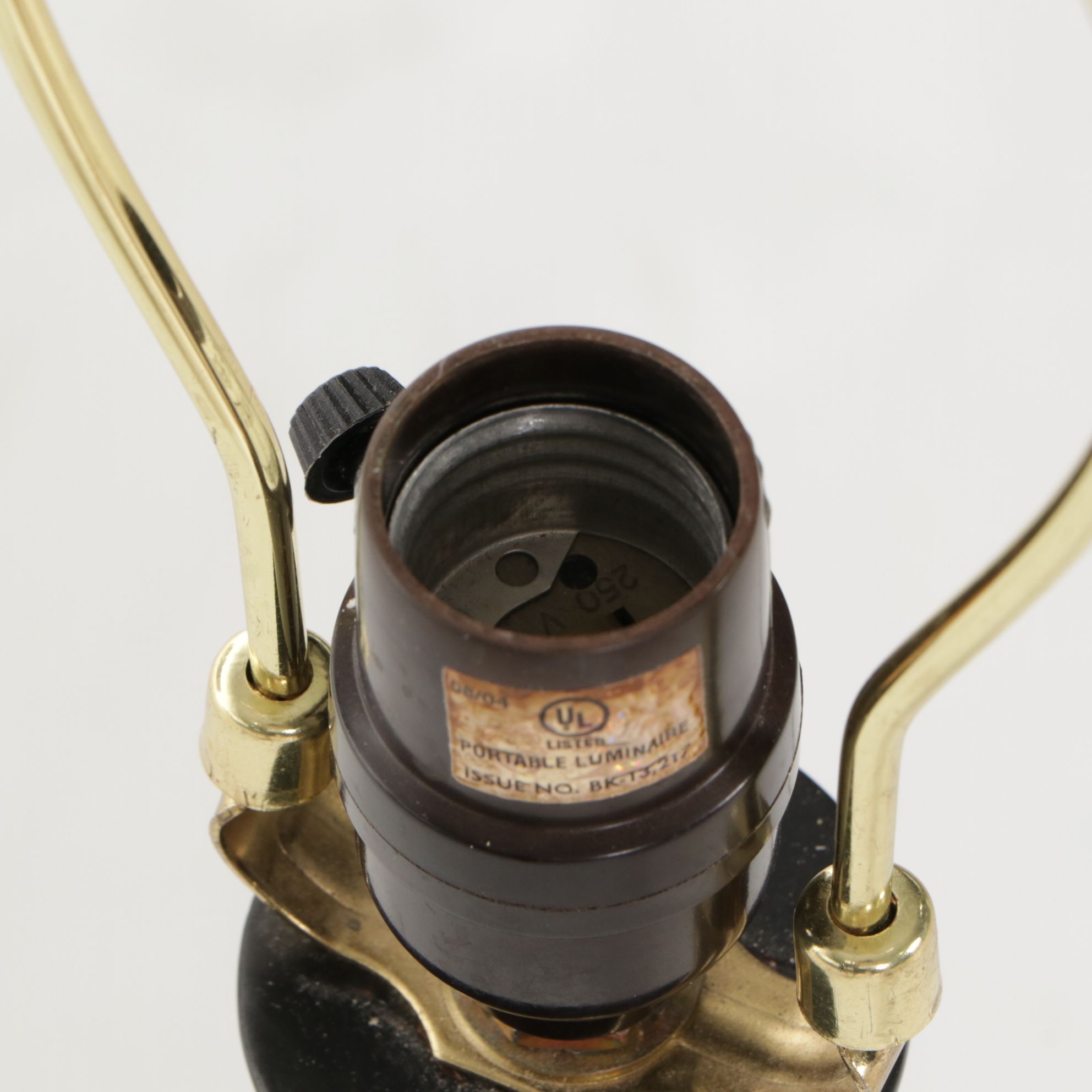 Satin Black Finish Bamboo Form Table Lamp with Custom Square Bell Shade