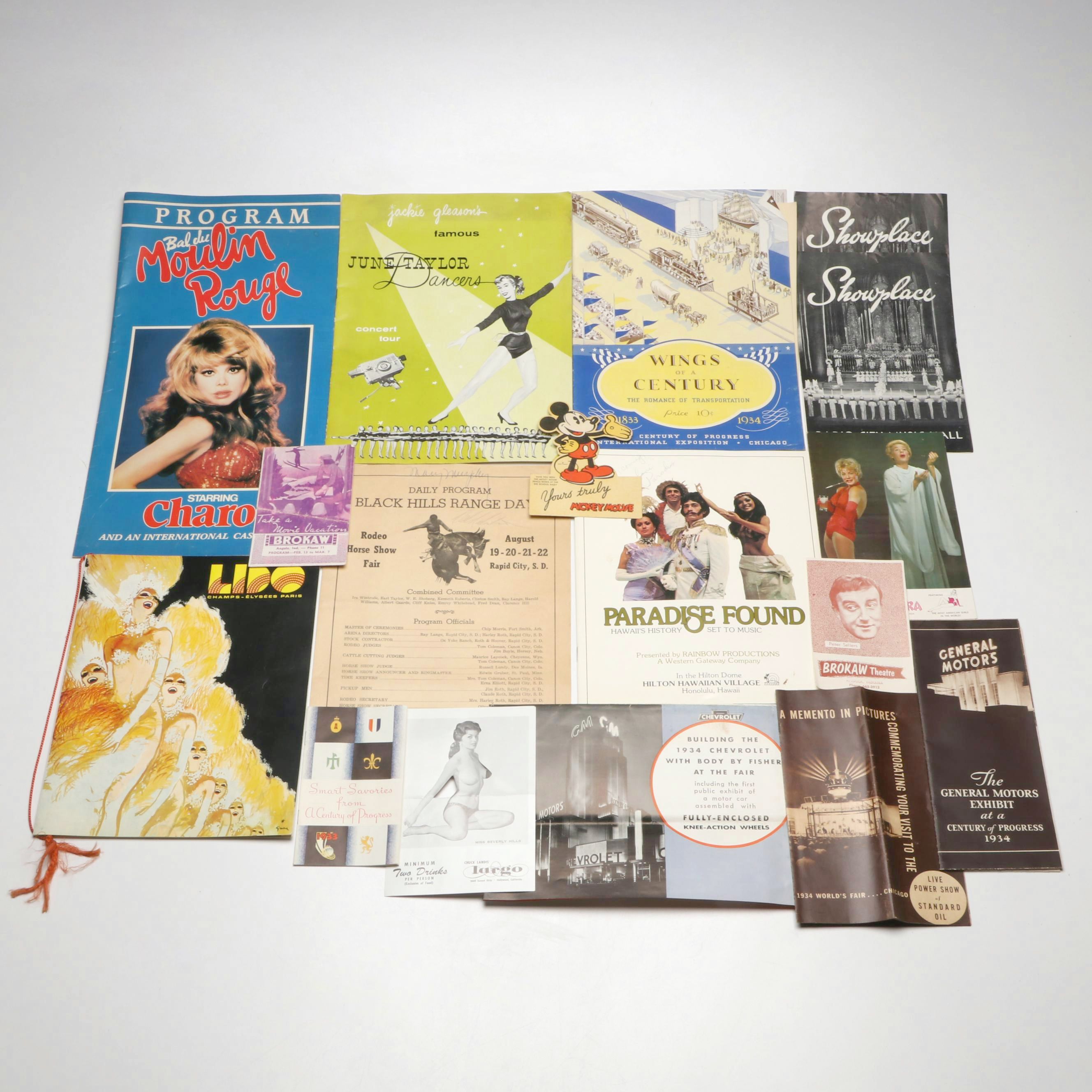 Audrey Hepburn "Funny Face" Show Program with Walt Disney and More Ephemera