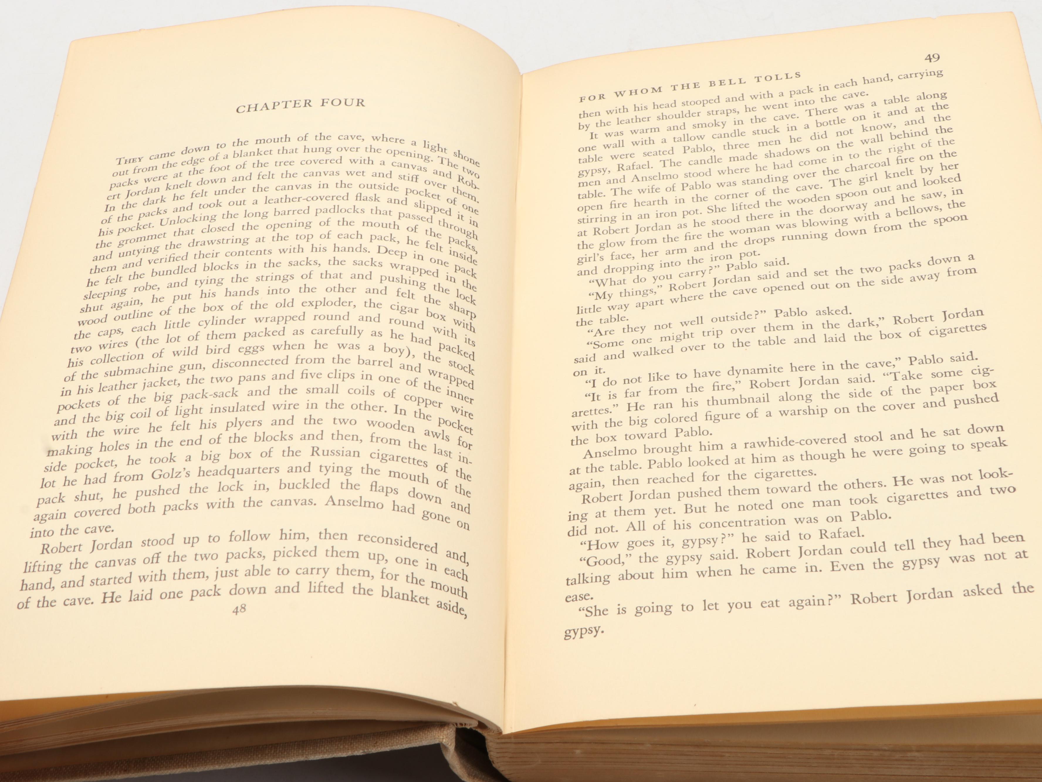 First Printing "For Whom the Bell Tolls" by Ernest Hemingway, 1940