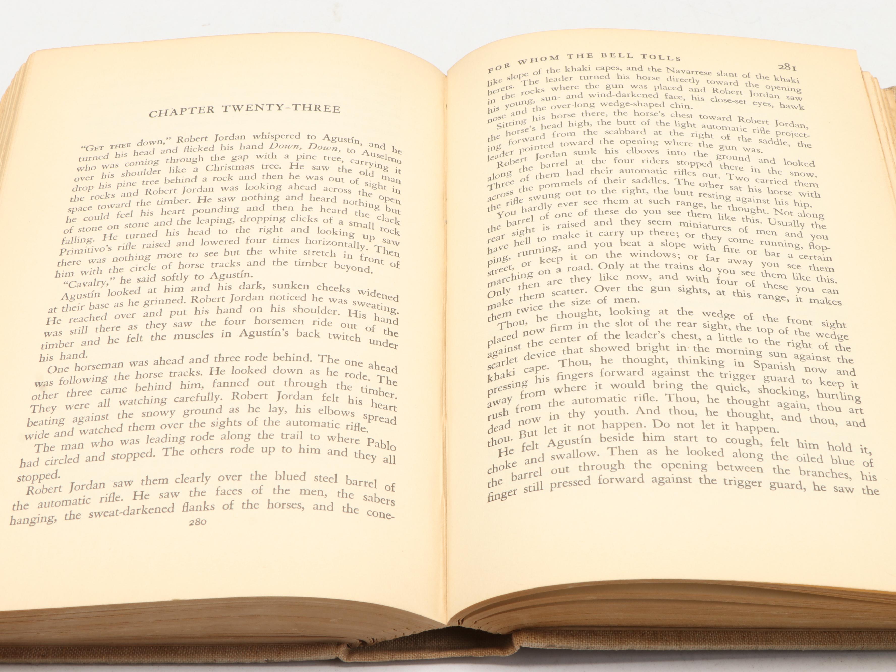 First Printing "For Whom the Bell Tolls" by Ernest Hemingway, 1940