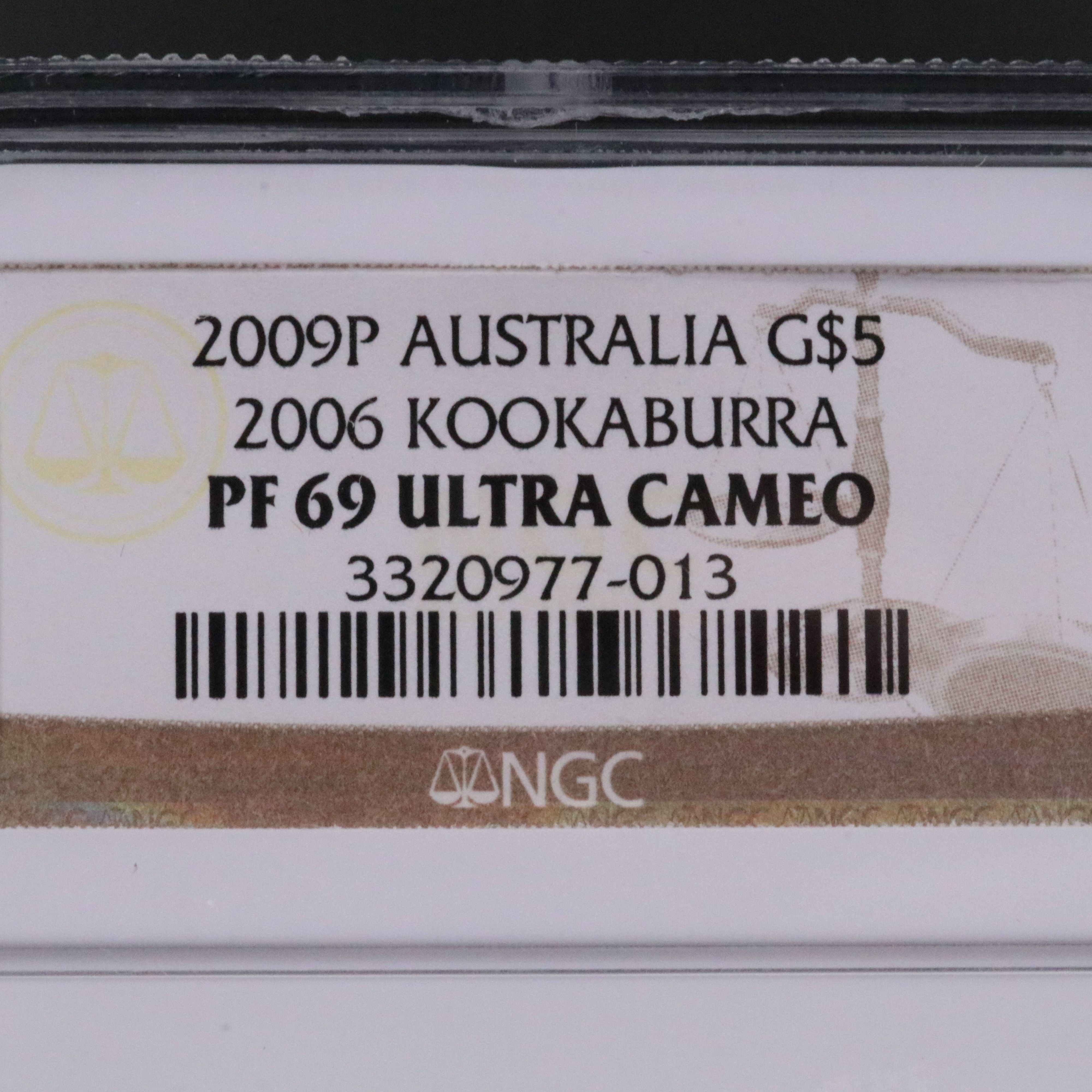 NGC Graded PF69 Ultra Cameo 2009P Australia 2006 Kookaburra $5 Gold Coin