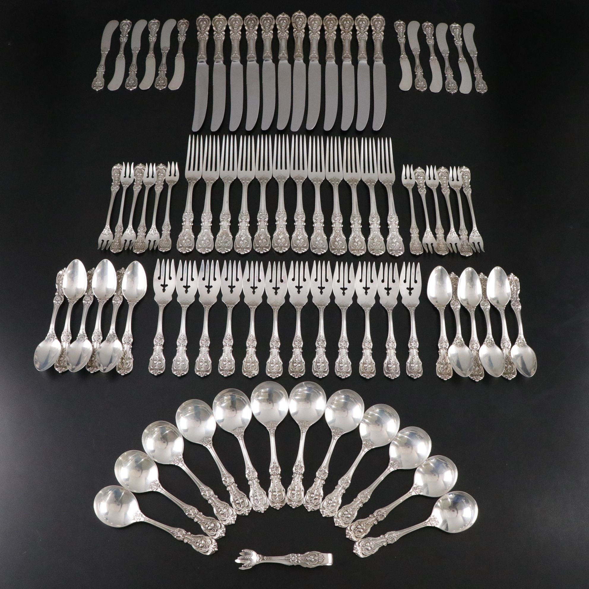 Reed & Barton "Burgundy" Sterling Flatware Set