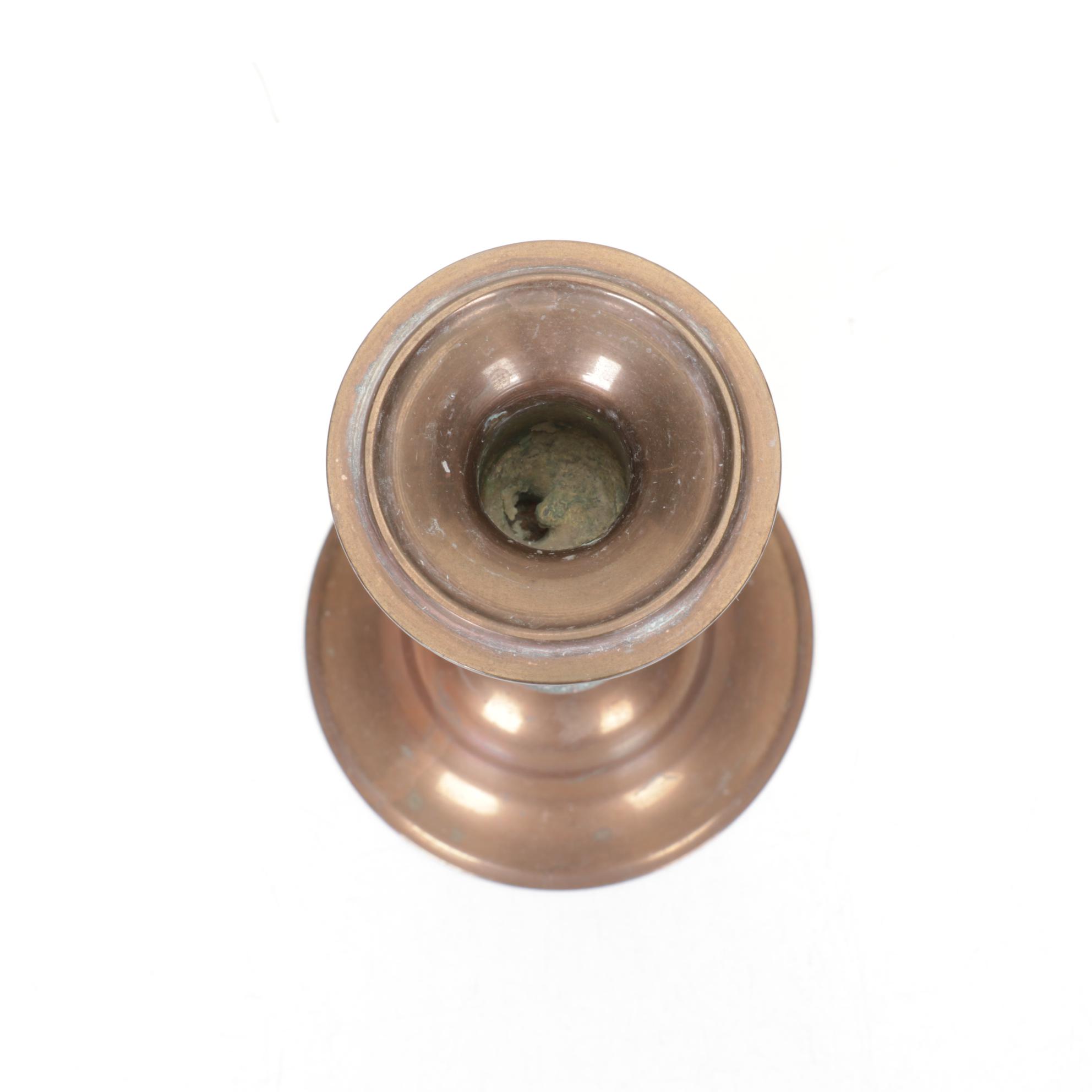 Neiman Marcus Cobalt Enamel Candlestick, Wooden Fife with Brass Caps and More