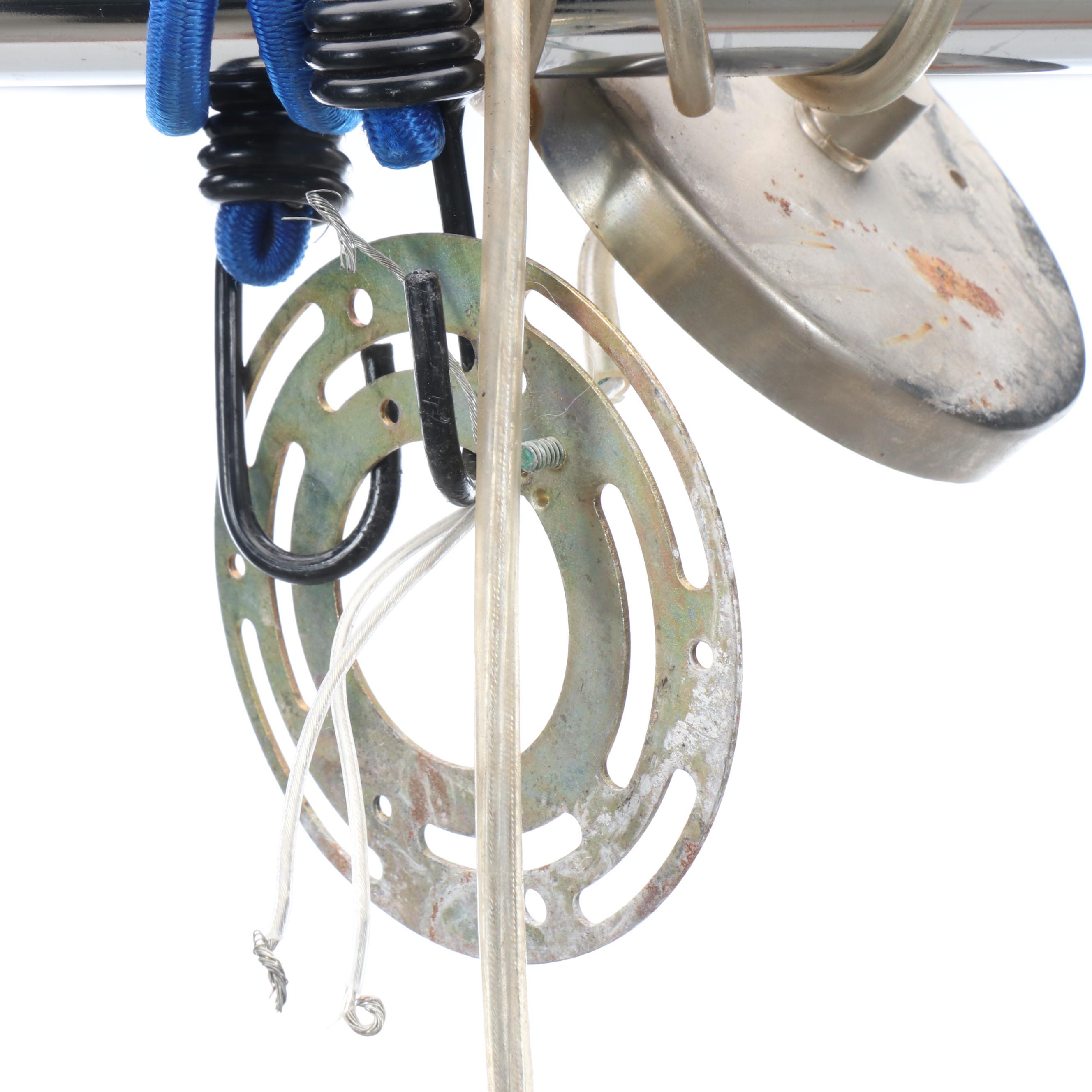 Tortoise Shell Glass Pendant Light Pair