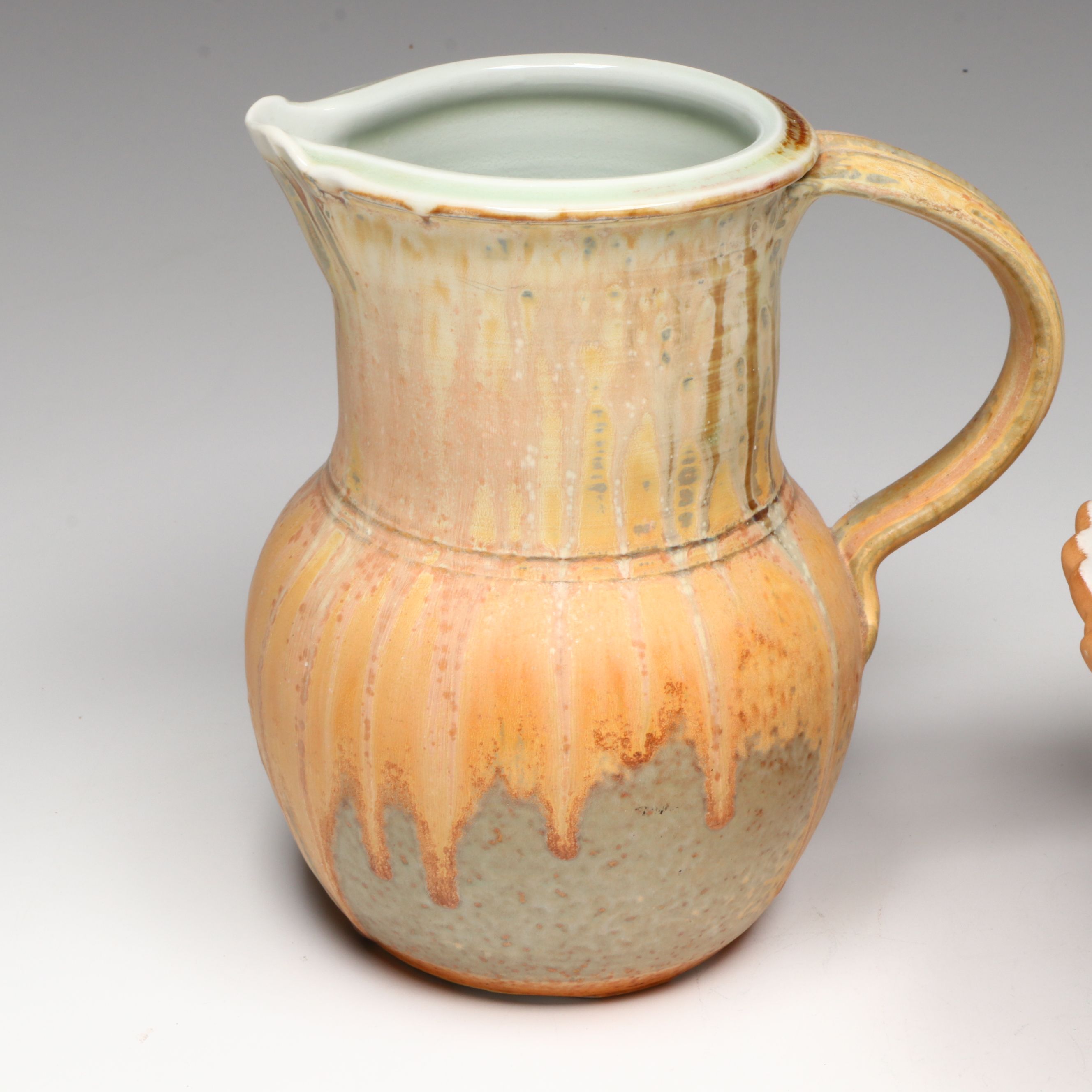 Bybee Pottery Cream and Sugar Set with Other Art Pottery Tableware