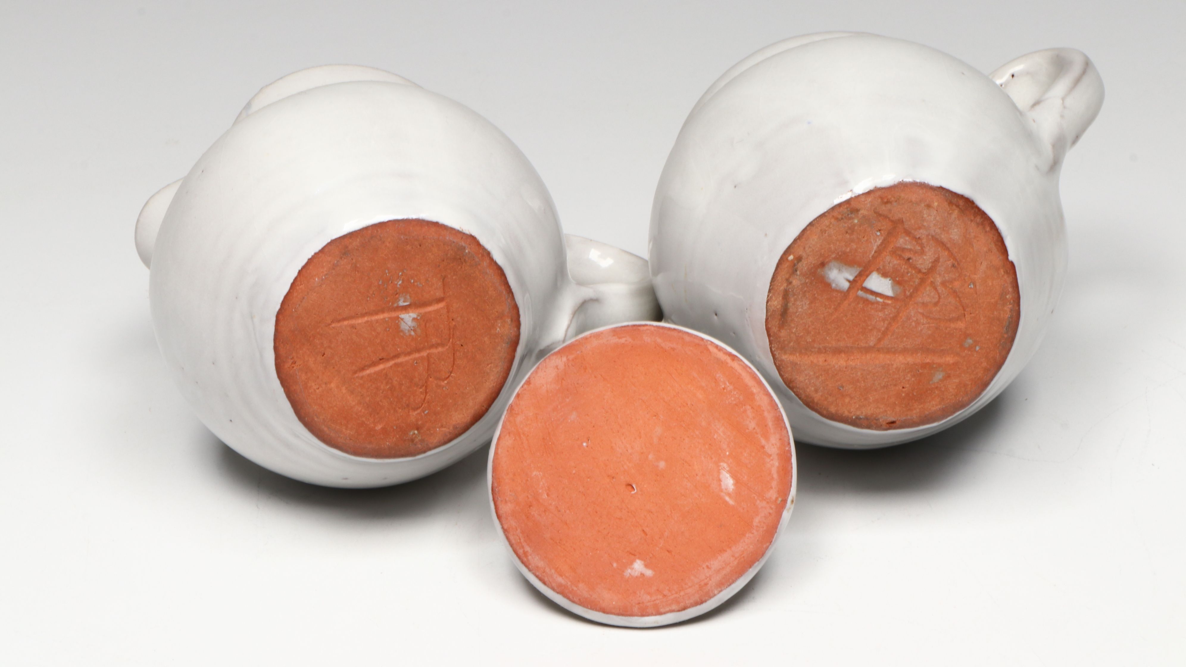 Bybee Pottery Cream and Sugar Set with Other Art Pottery Tableware