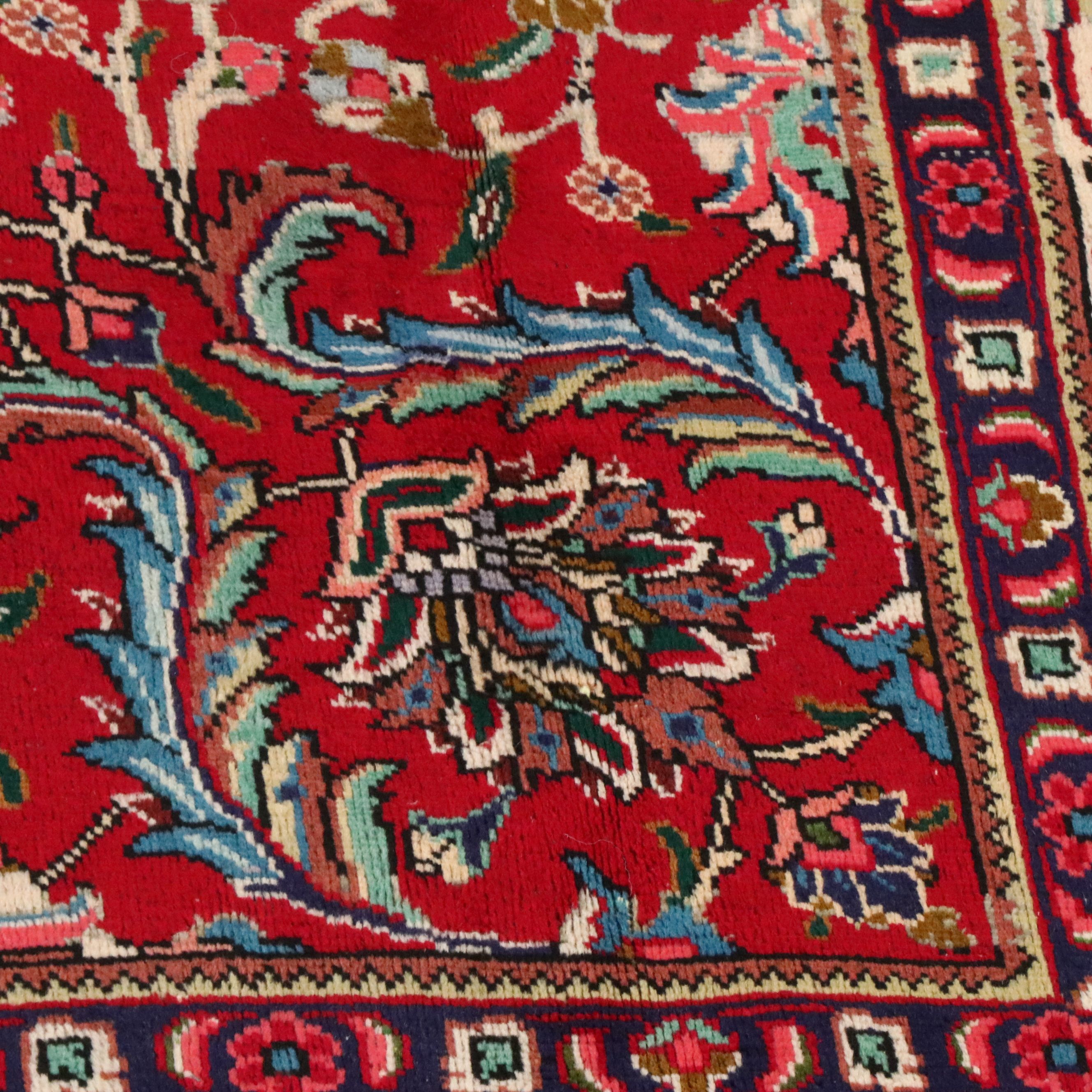 8'3 x 10'10 Hand-Knotted Persian Kashan Area Rug
