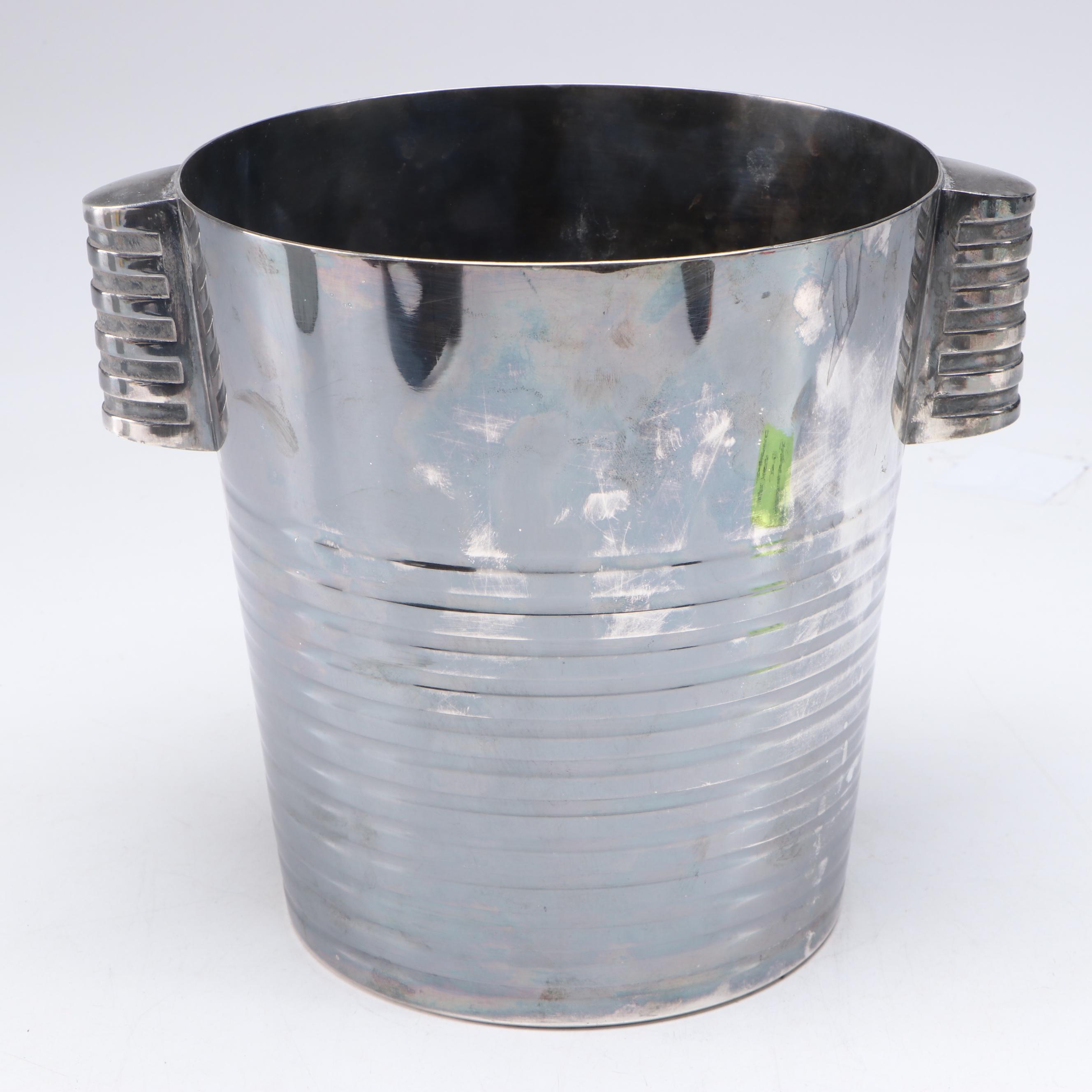 Art Deco Luc Lanel for Christofle "Ondulations" Champagne Cooler 1930’s
