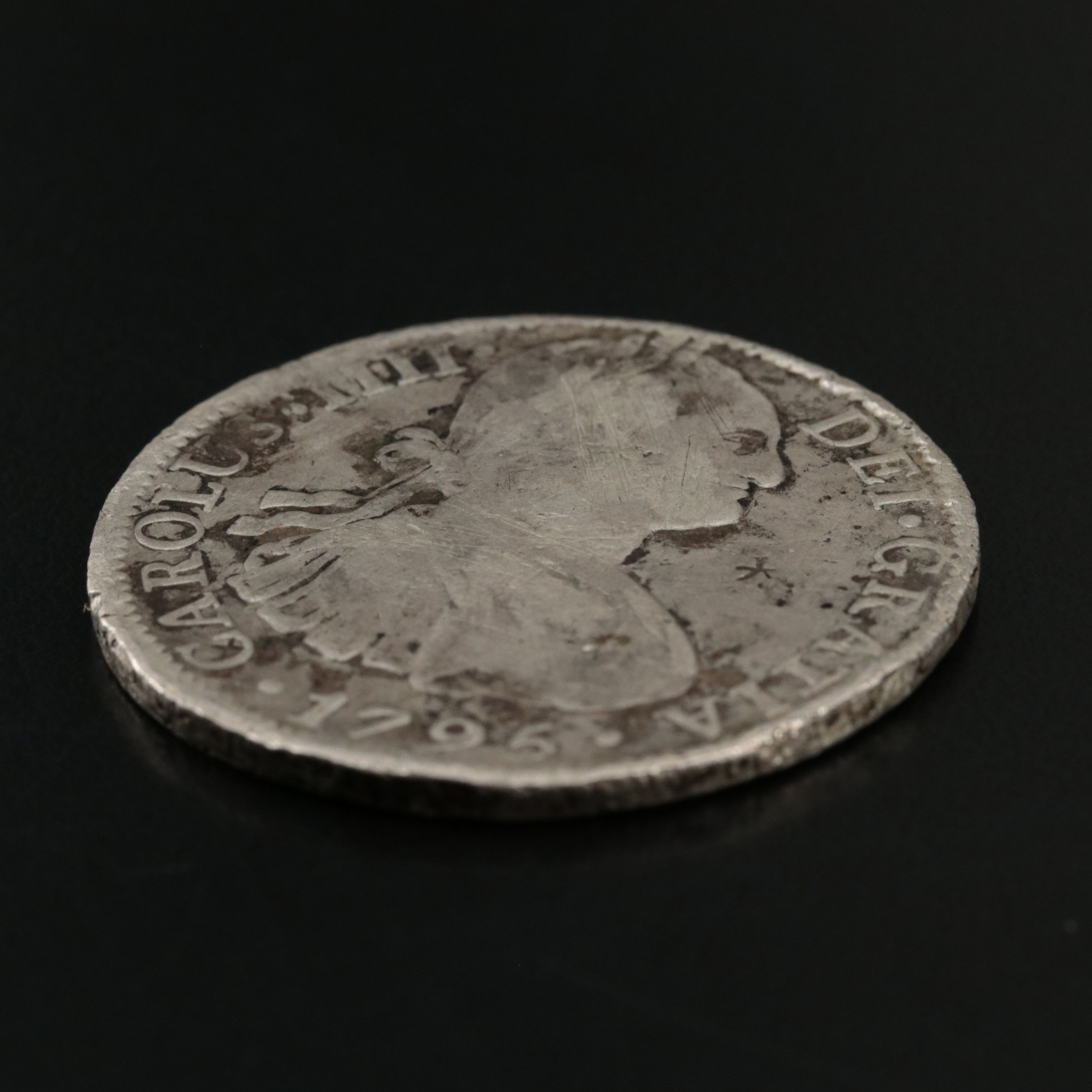 1795 Mexico 8-Reales Silver Coin of Charles IV