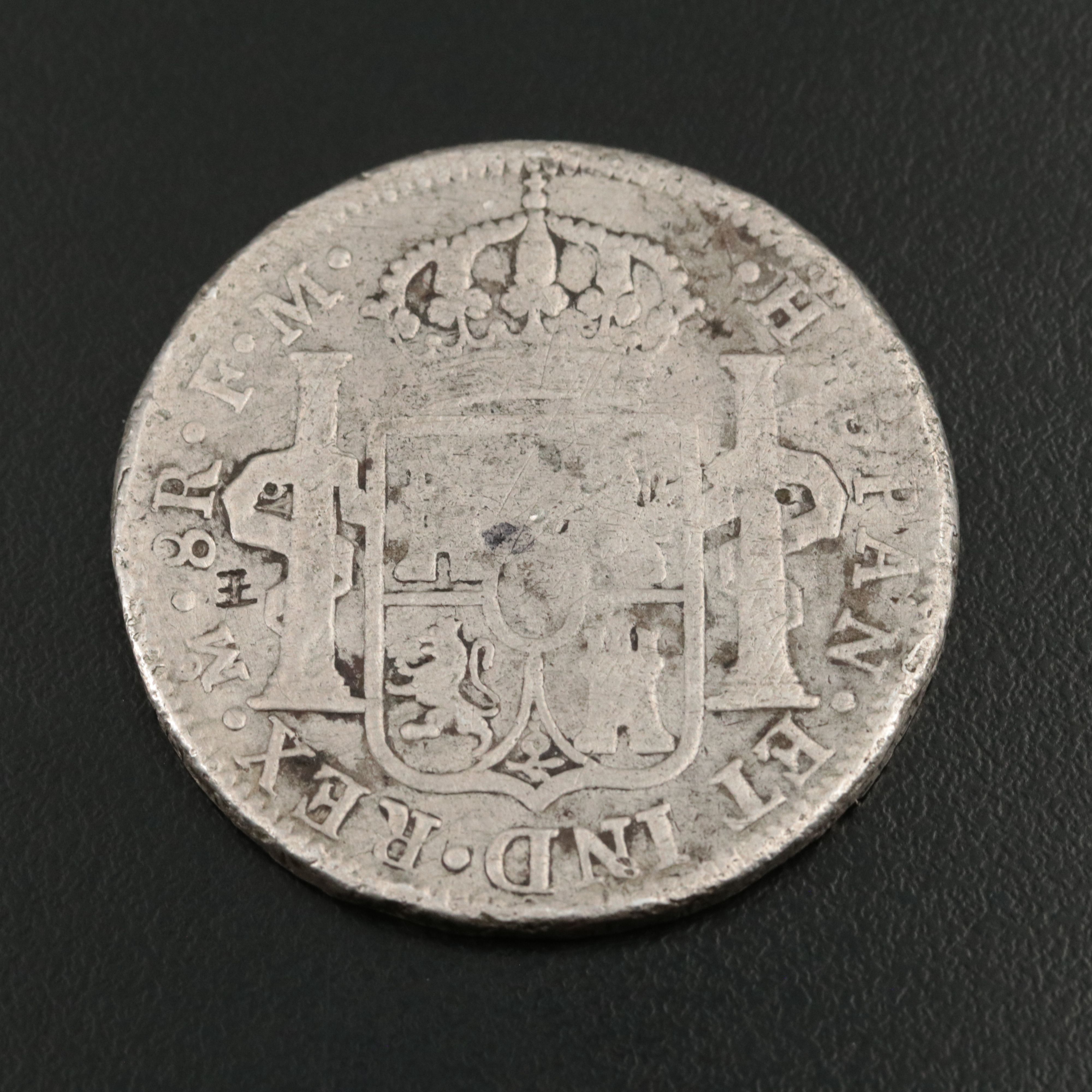1795 Mexico 8-Reales Silver Coin of Charles IV