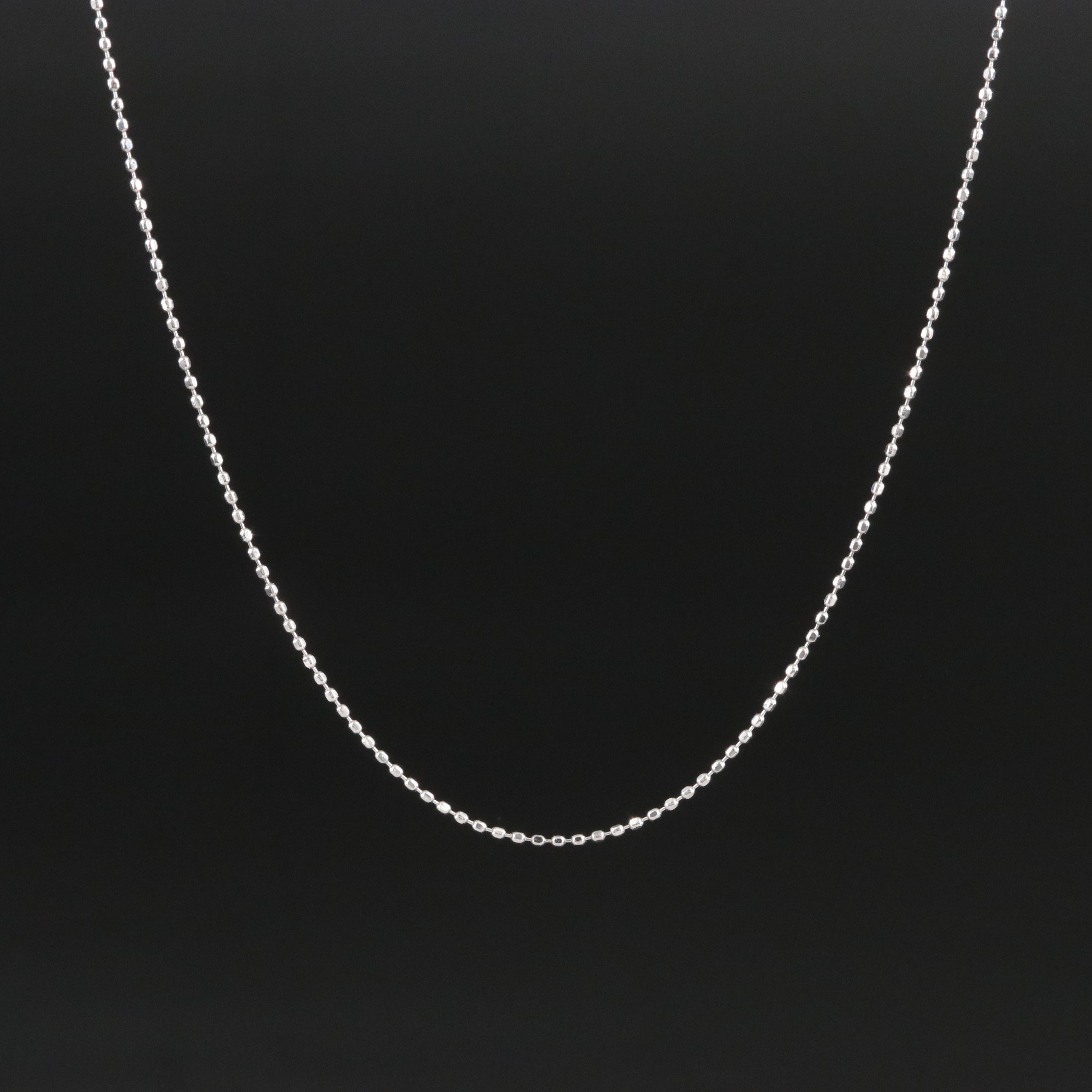 Platinum Bead Chain Necklace