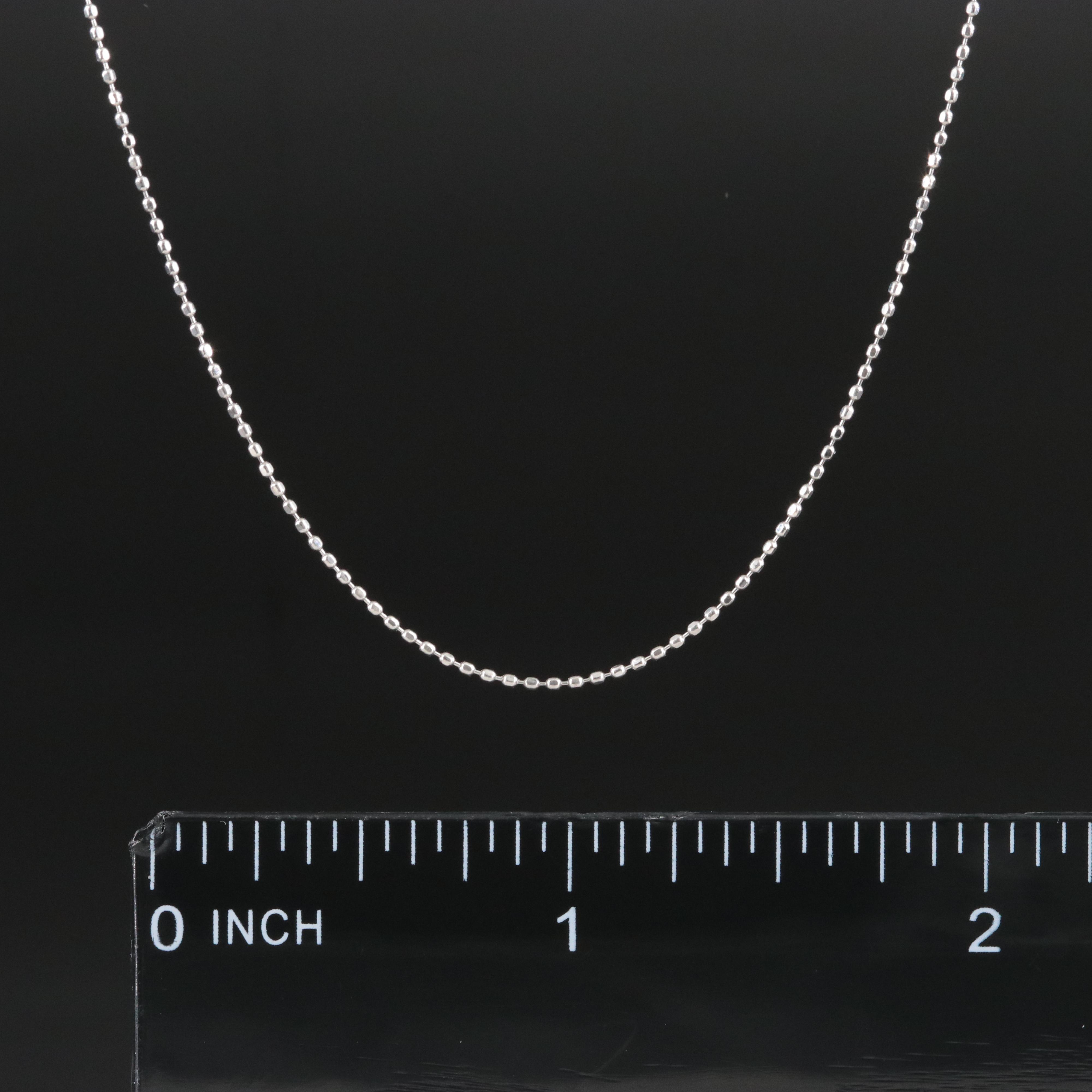 Platinum Bead Chain Necklace