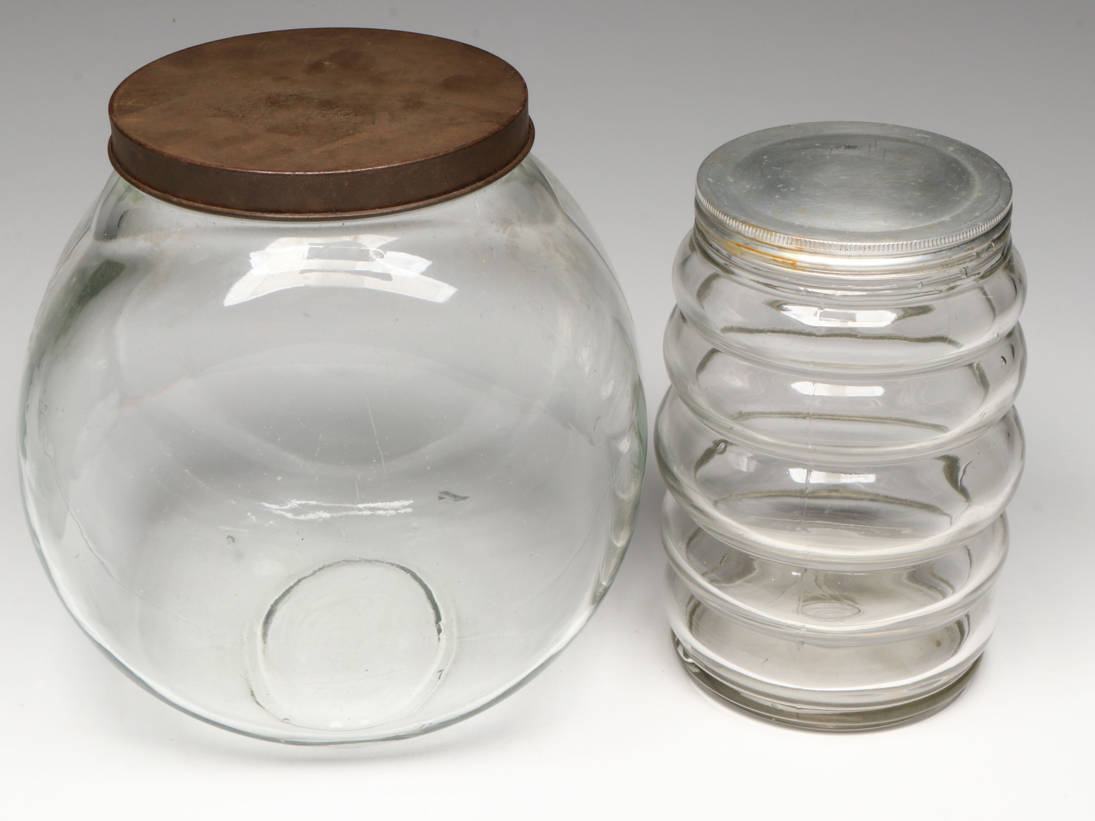 Aerox Distilled Water and Other Vintage Glass Jars and Bottles, 20th Century