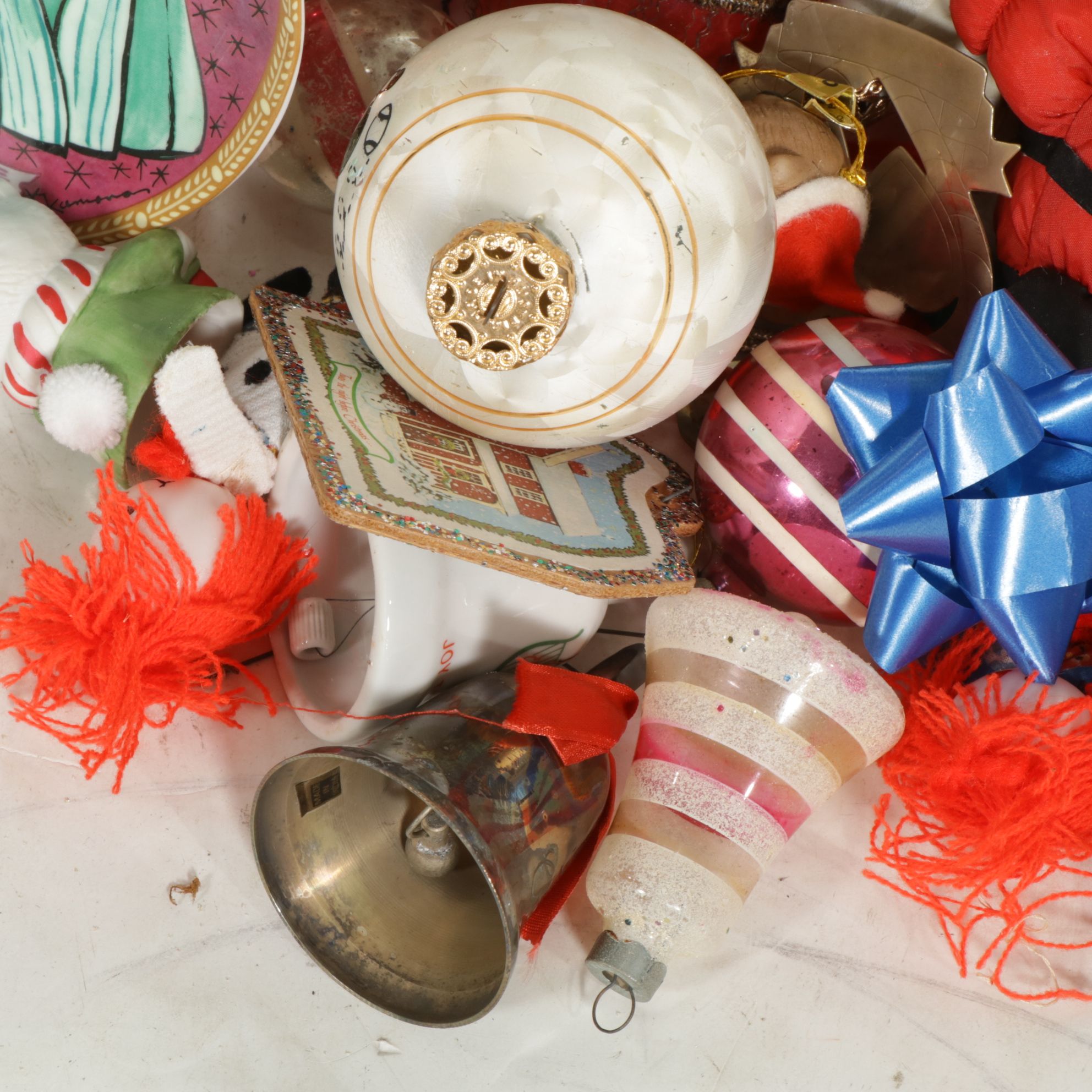 Assorted Tree Ornaments, Bells & Other Christmas Decorations