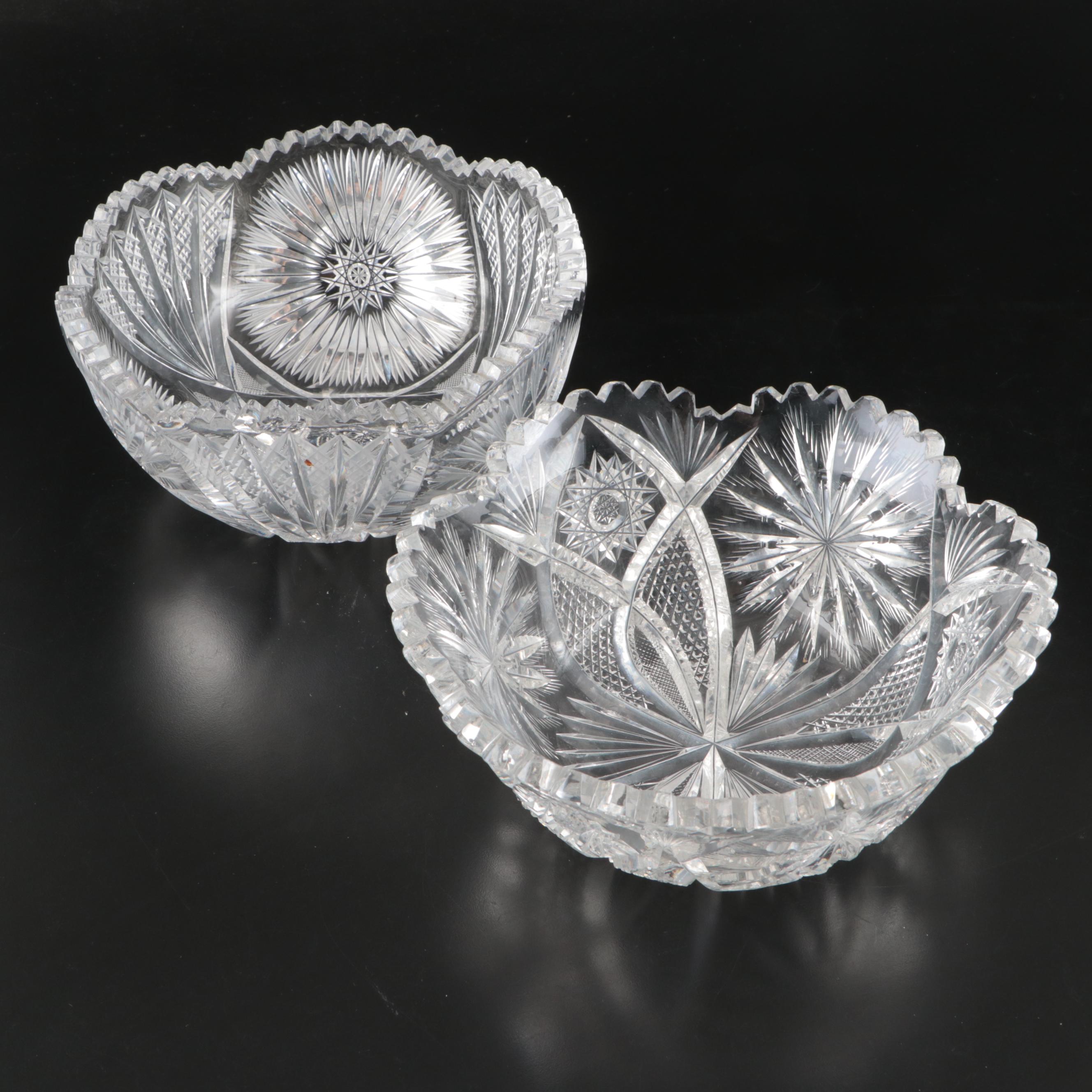American Brilliant Cut Glass Bowls