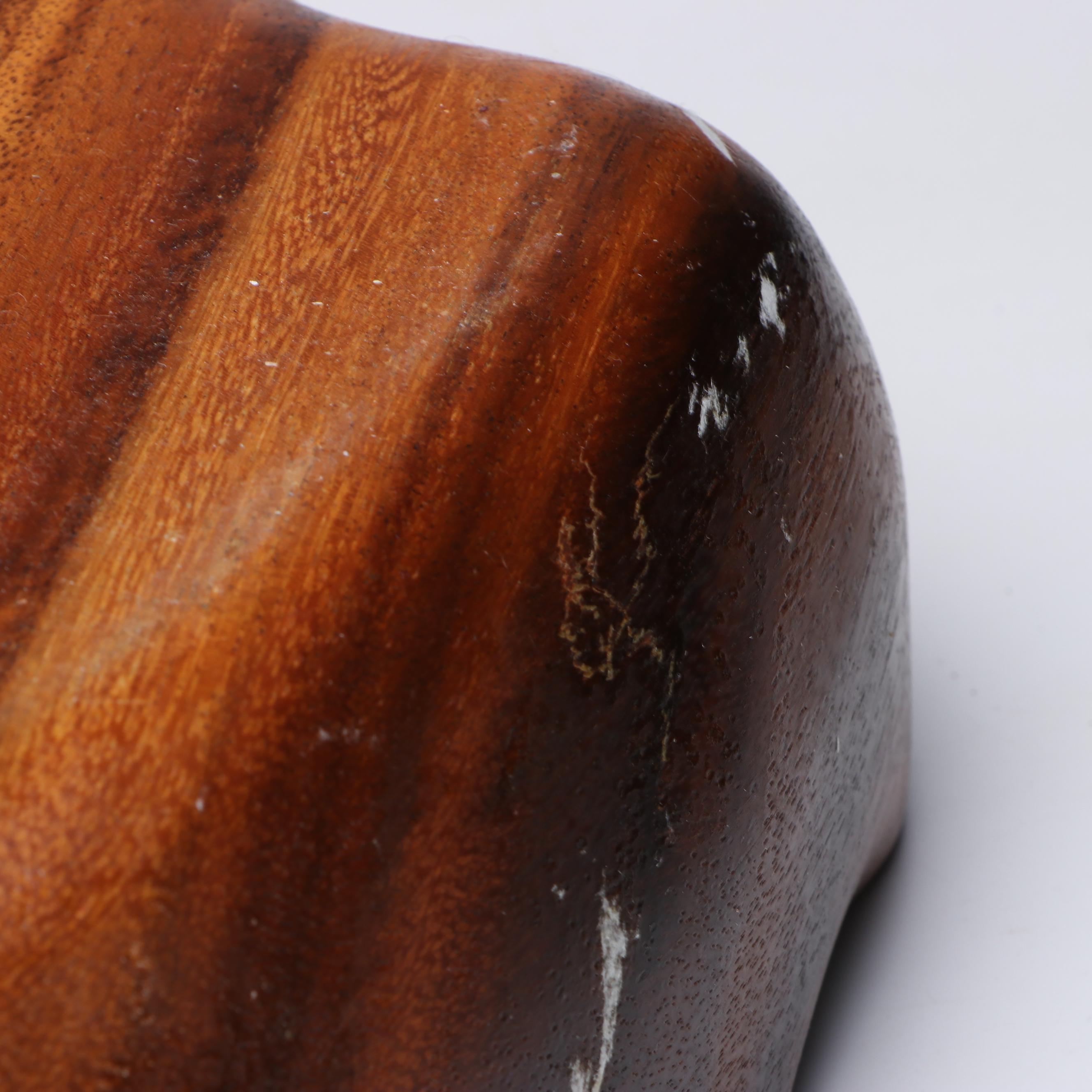 Manex Filipino Carved Wood Bowls with Giraffe Salad Serving Set