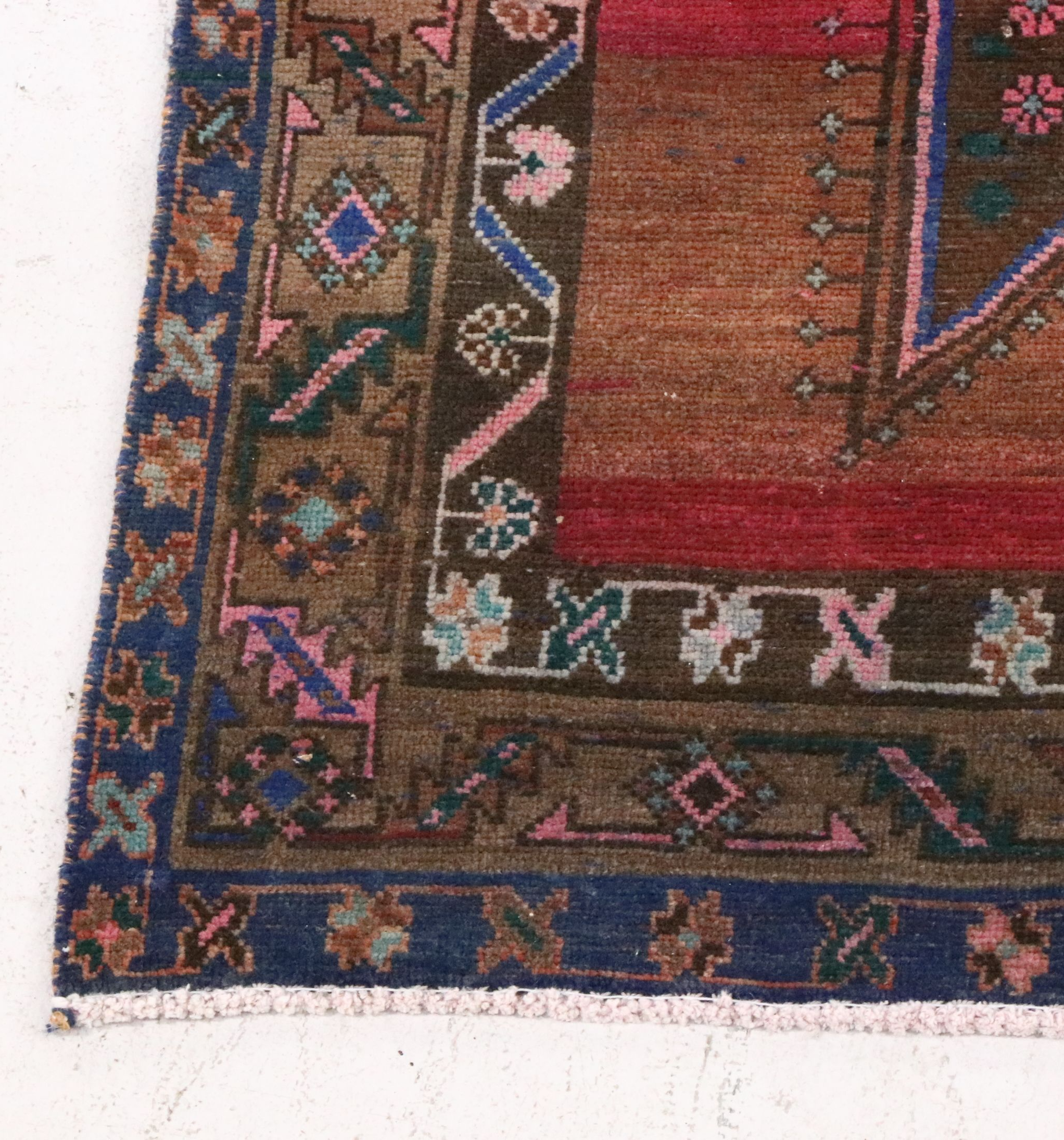 3'9 x 13' Hand-Knotted Persian Mazlaghan Long Rug