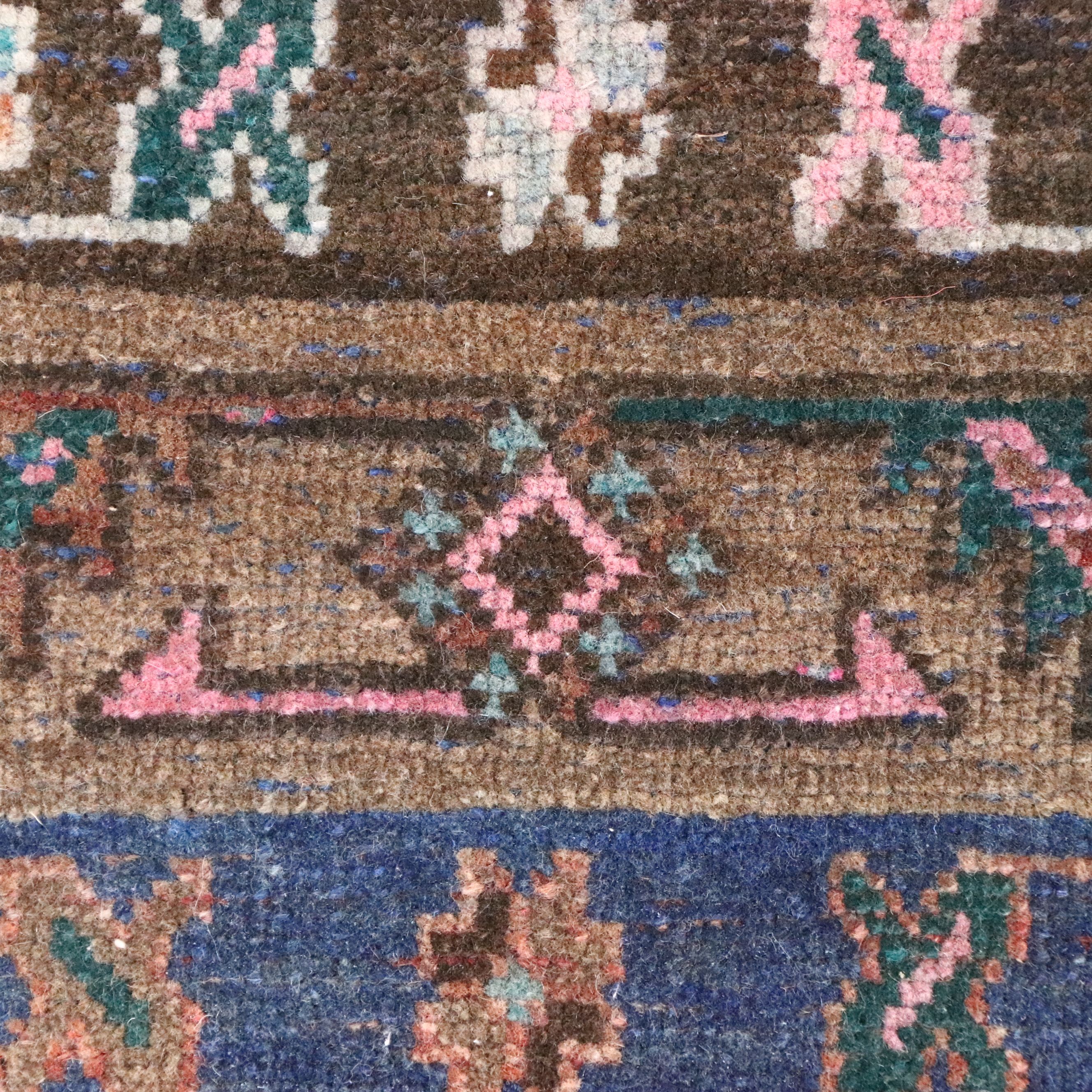 3'9 x 13' Hand-Knotted Persian Mazlaghan Long Rug