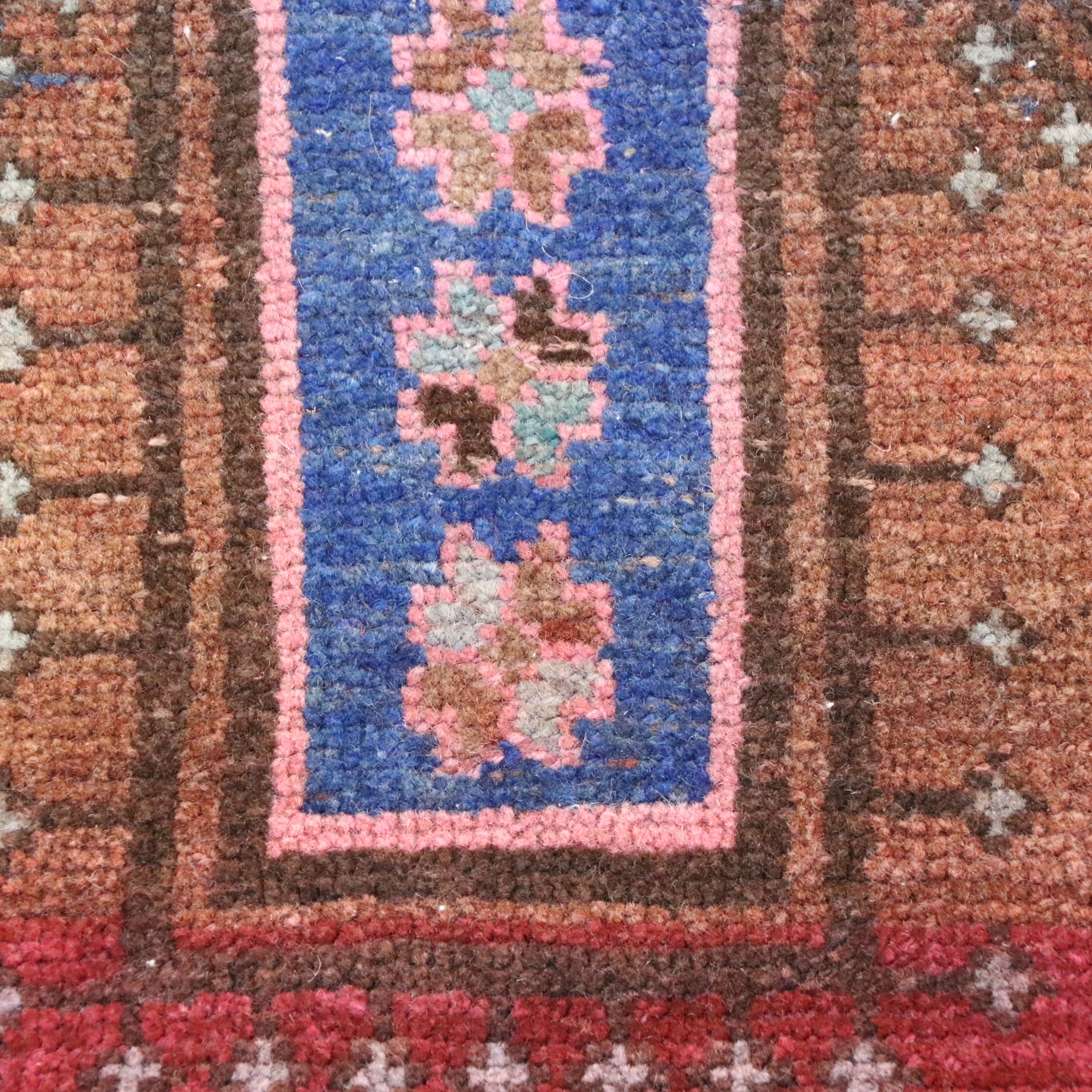 3'9 x 13' Hand-Knotted Persian Mazlaghan Long Rug