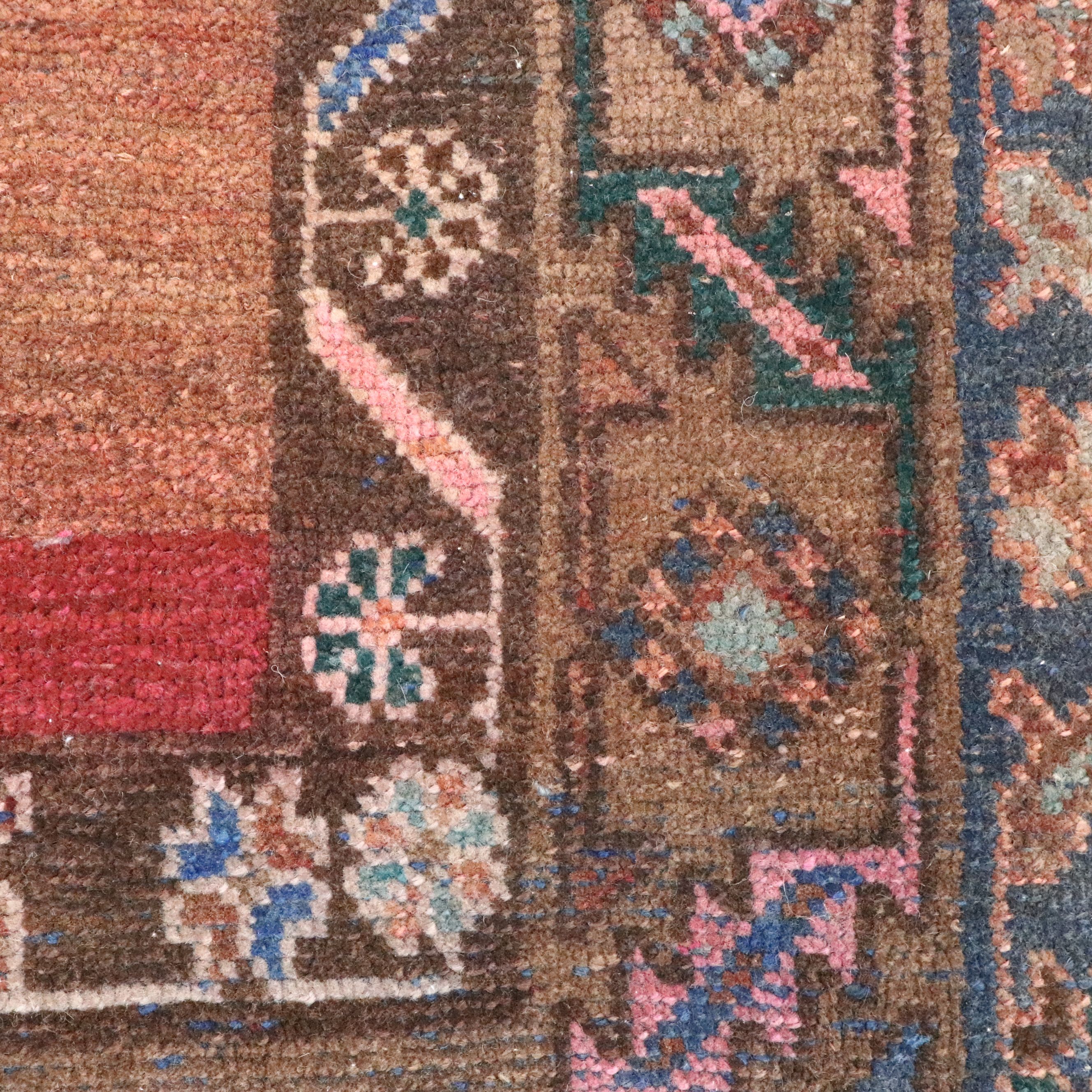 3'9 x 13' Hand-Knotted Persian Mazlaghan Long Rug