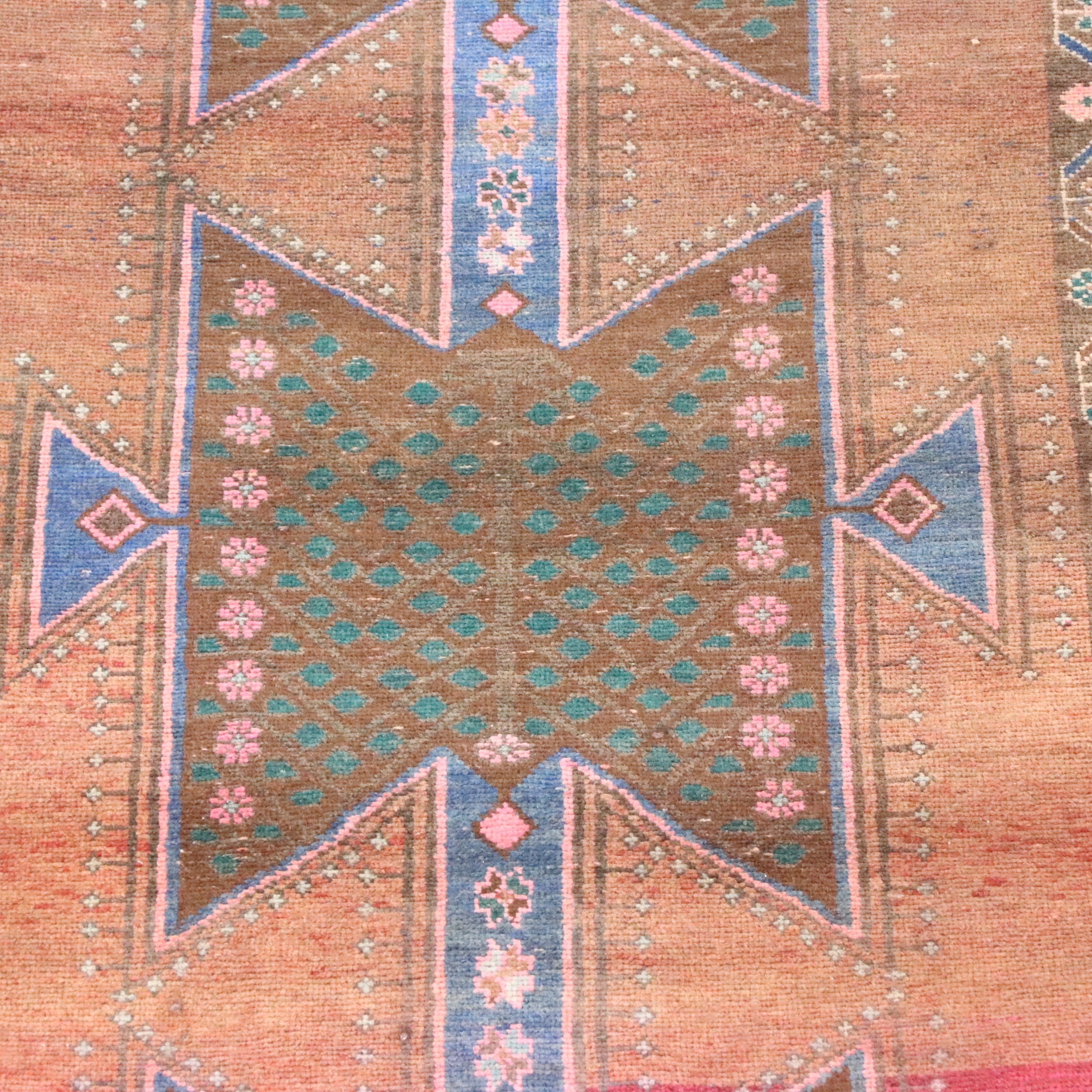 3'9 x 13' Hand-Knotted Persian Mazlaghan Long Rug
