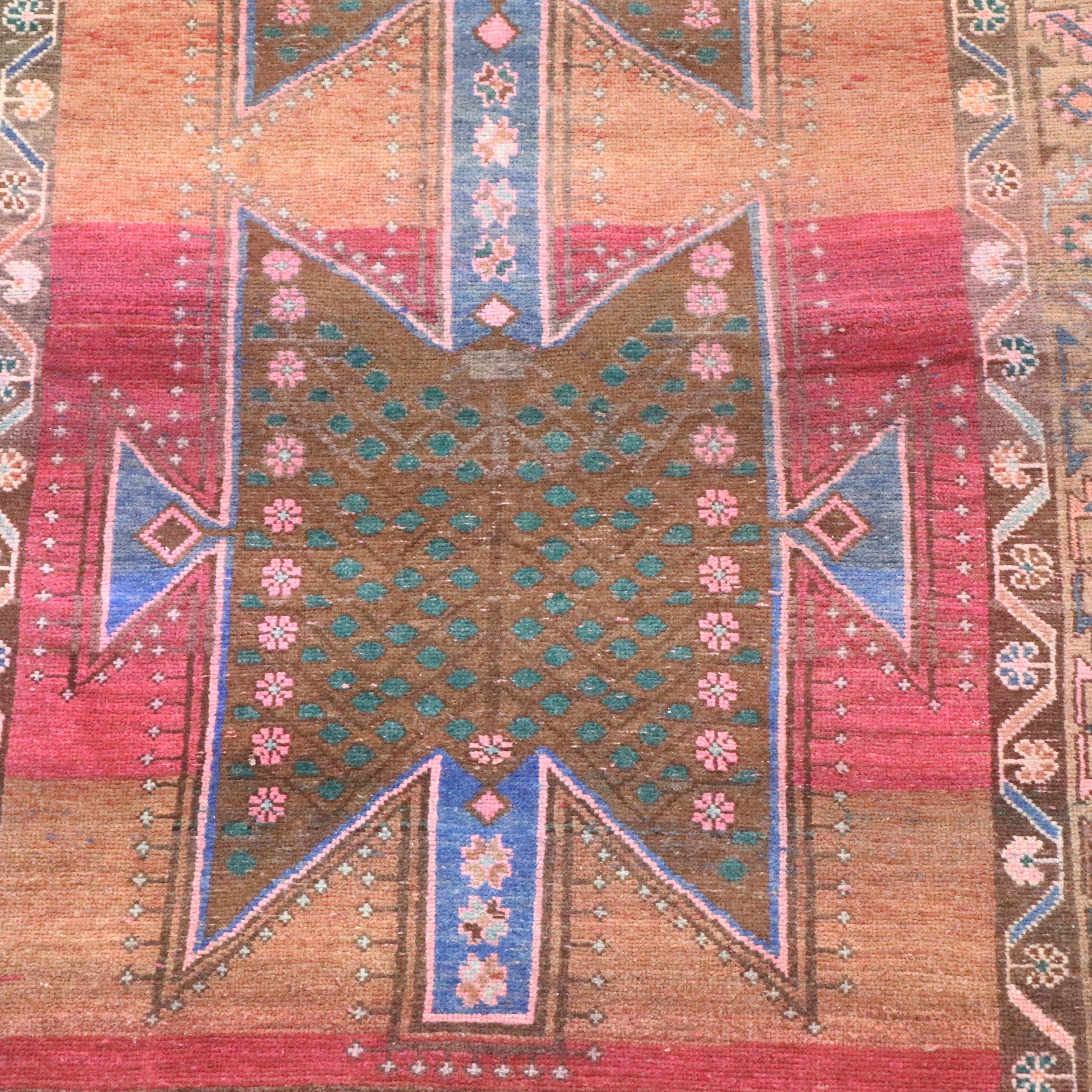 3'9 x 13' Hand-Knotted Persian Mazlaghan Long Rug