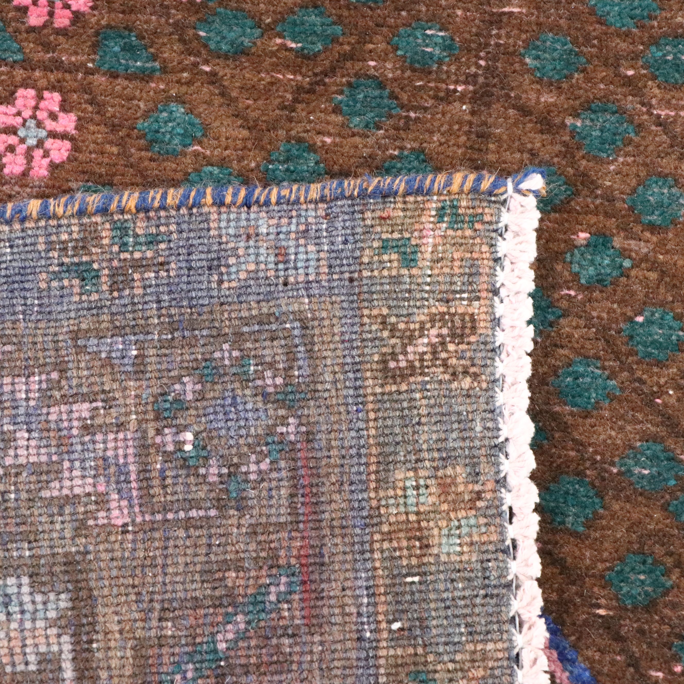 3'9 x 13' Hand-Knotted Persian Mazlaghan Long Rug