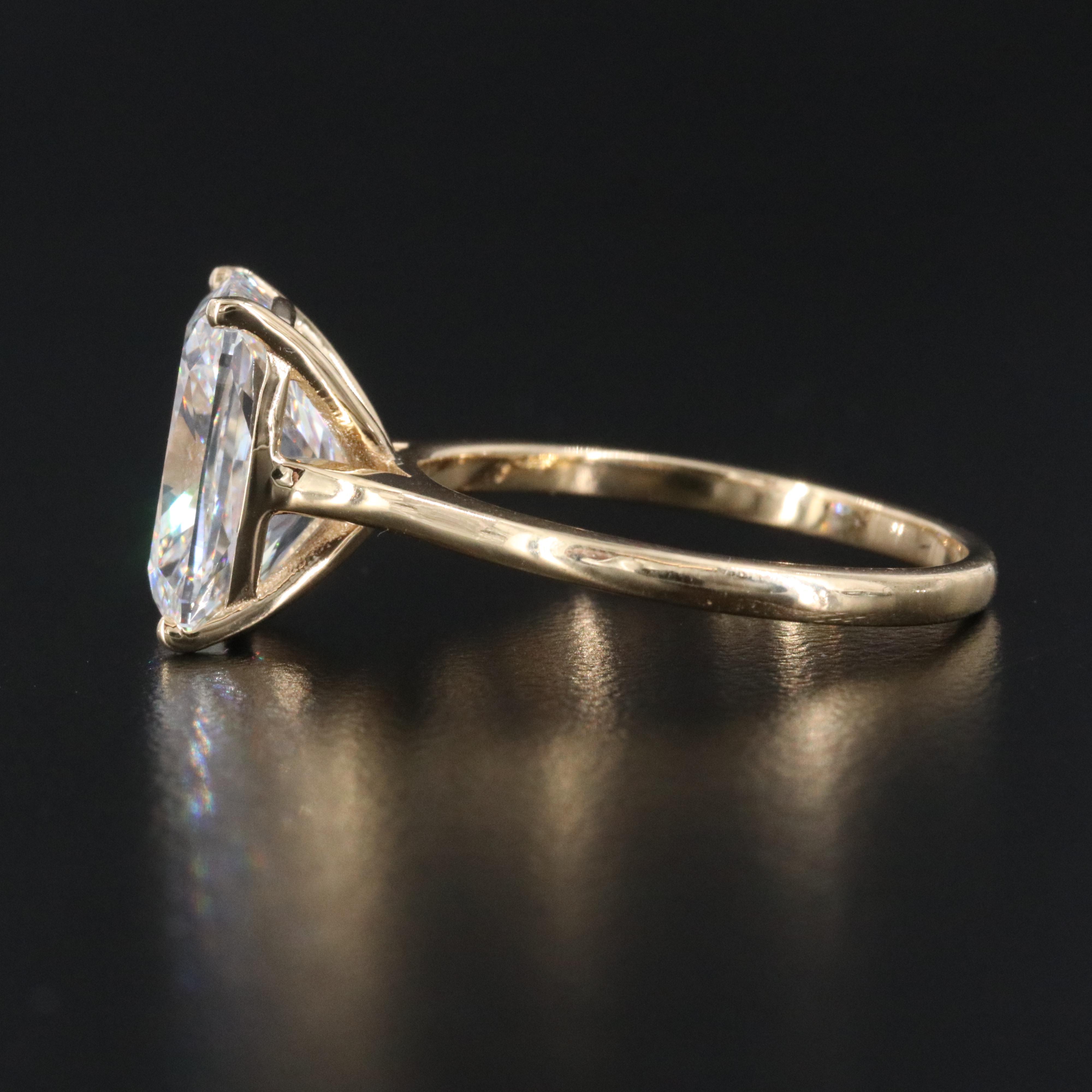 18K 5.18 CT Lab Grown Diamond Solitaire Ring with IGI Report