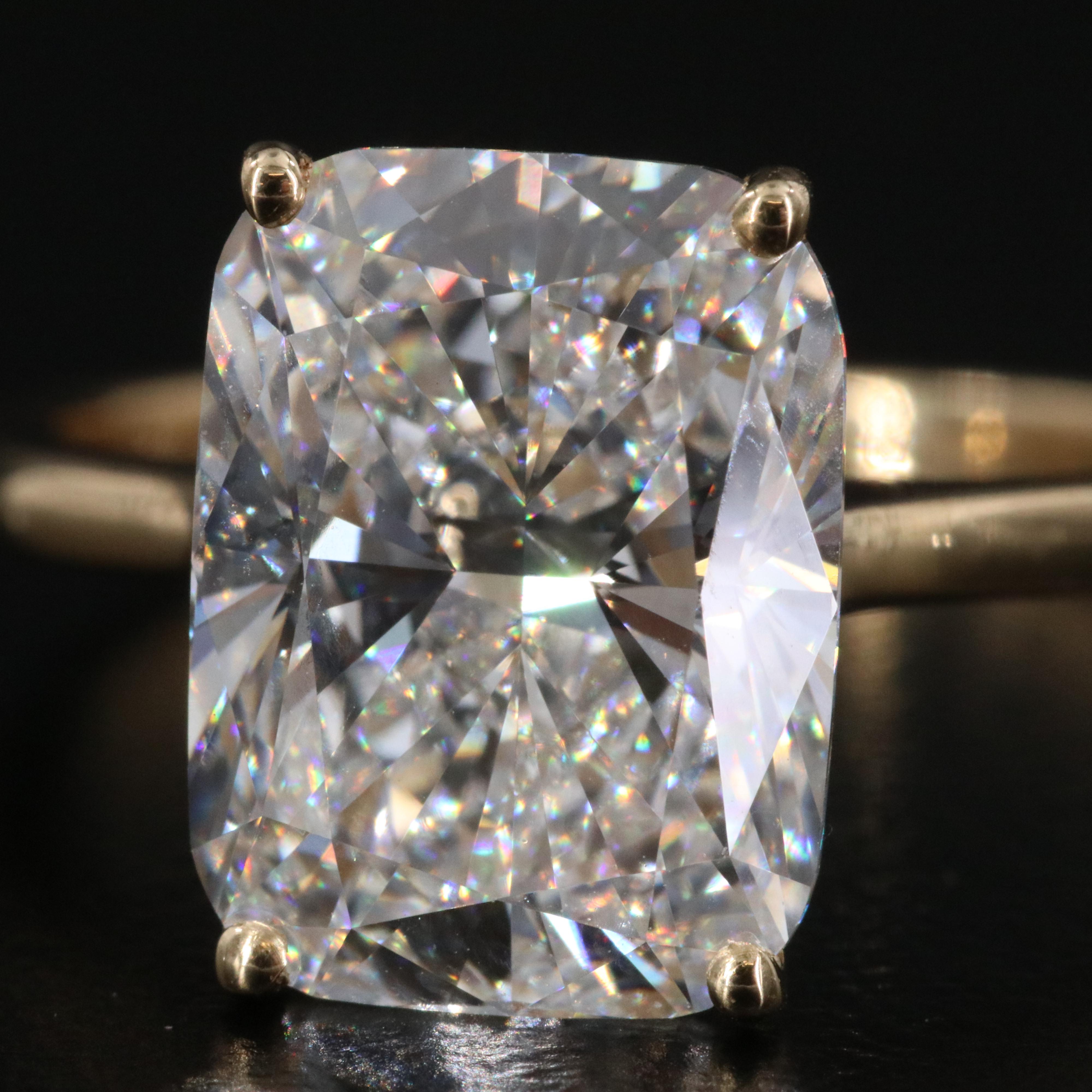 18K 5.18 CT Lab Grown Diamond Solitaire Ring with IGI Report