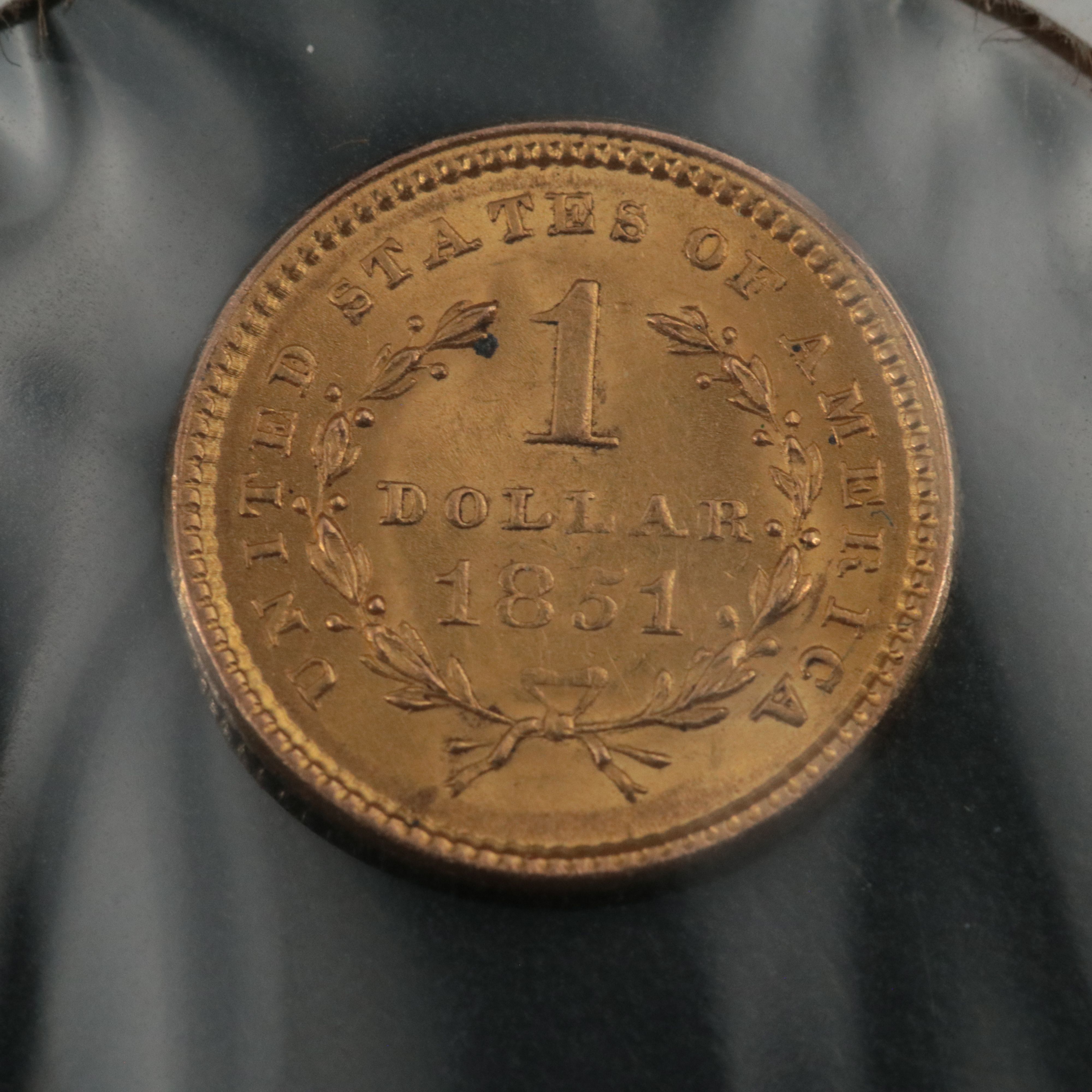 1851 Liberty Head Type I Gold Dollar