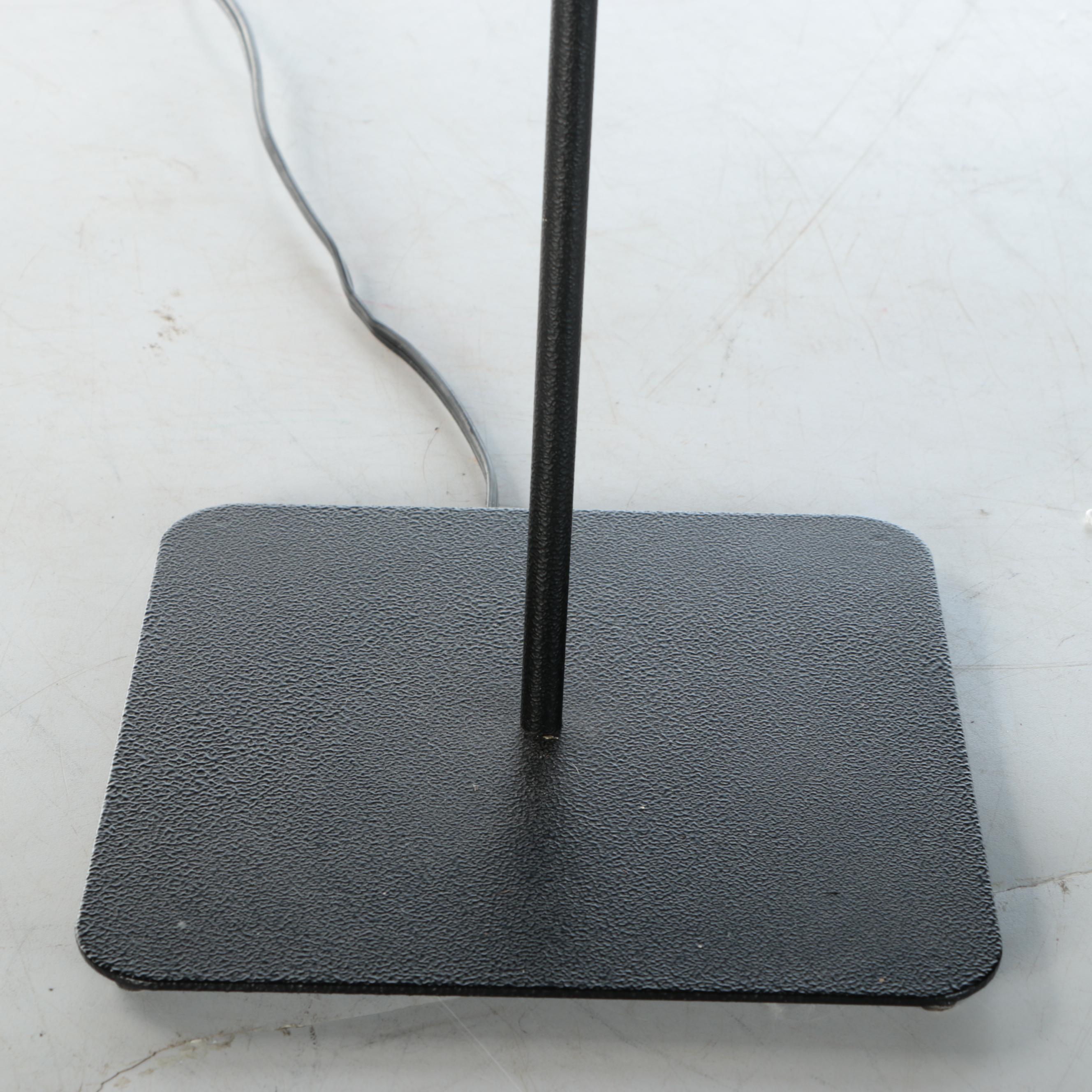 Luceplan Costanza Style Floor Lamp & Saddle Seat Stool, Late 20th Century