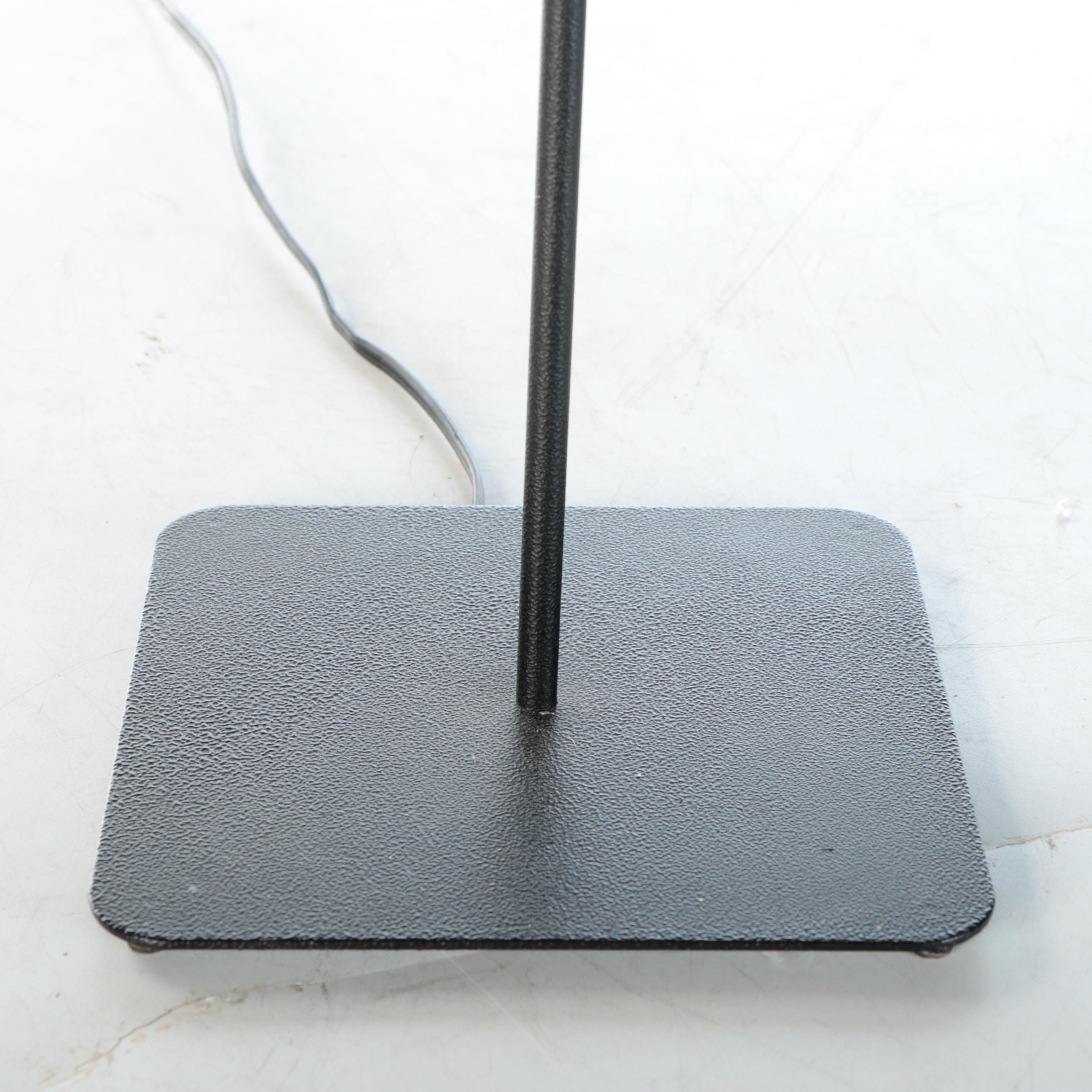 Luceplan Costanza Style Floor Lamp & Saddle Seat Stool, Late 20th Century