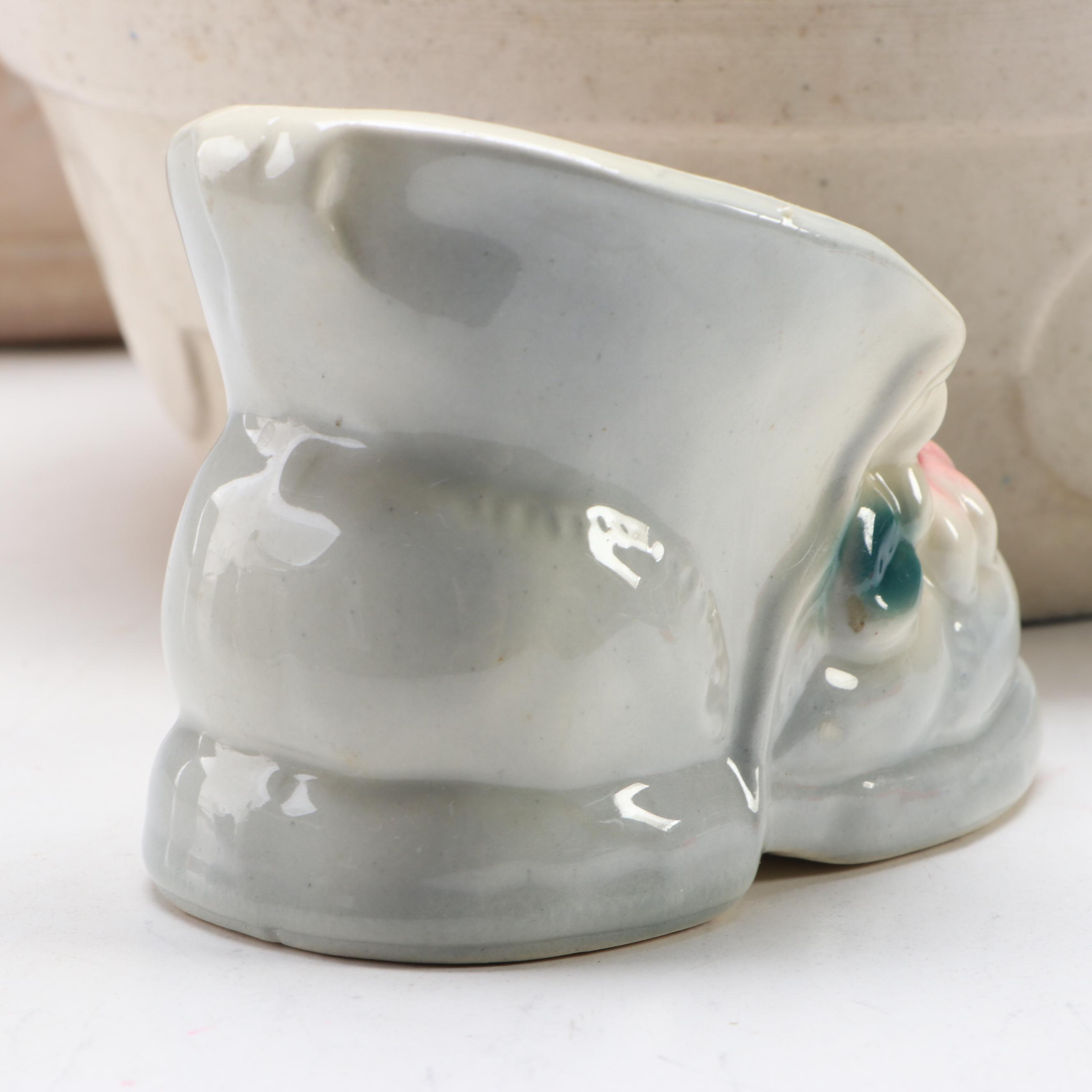 McCoy Open Jar with Italian Pitcher and Other Vintage Ceramic Containers