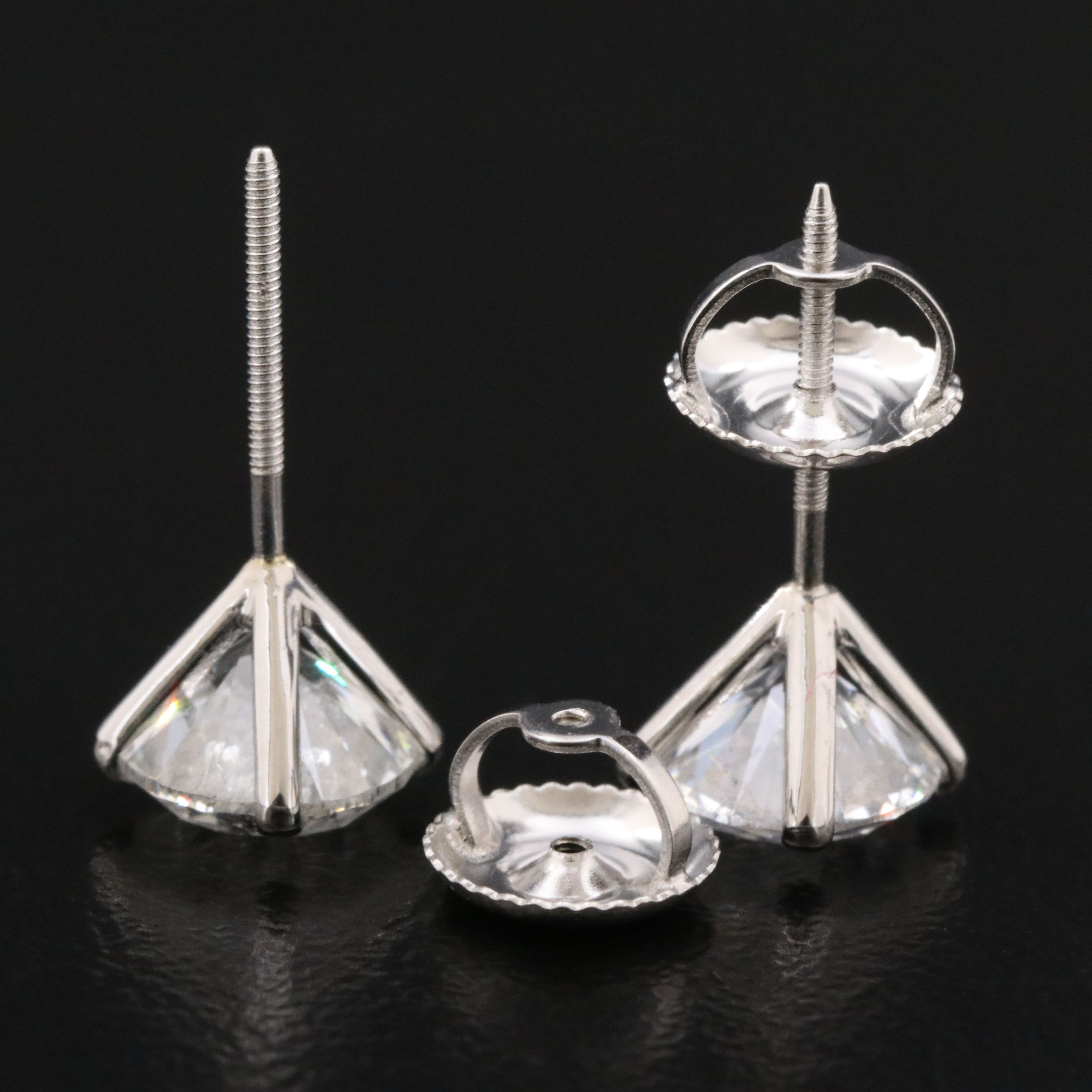 14K 2.23 CTW Diamond Stud Earrings with IGI Report