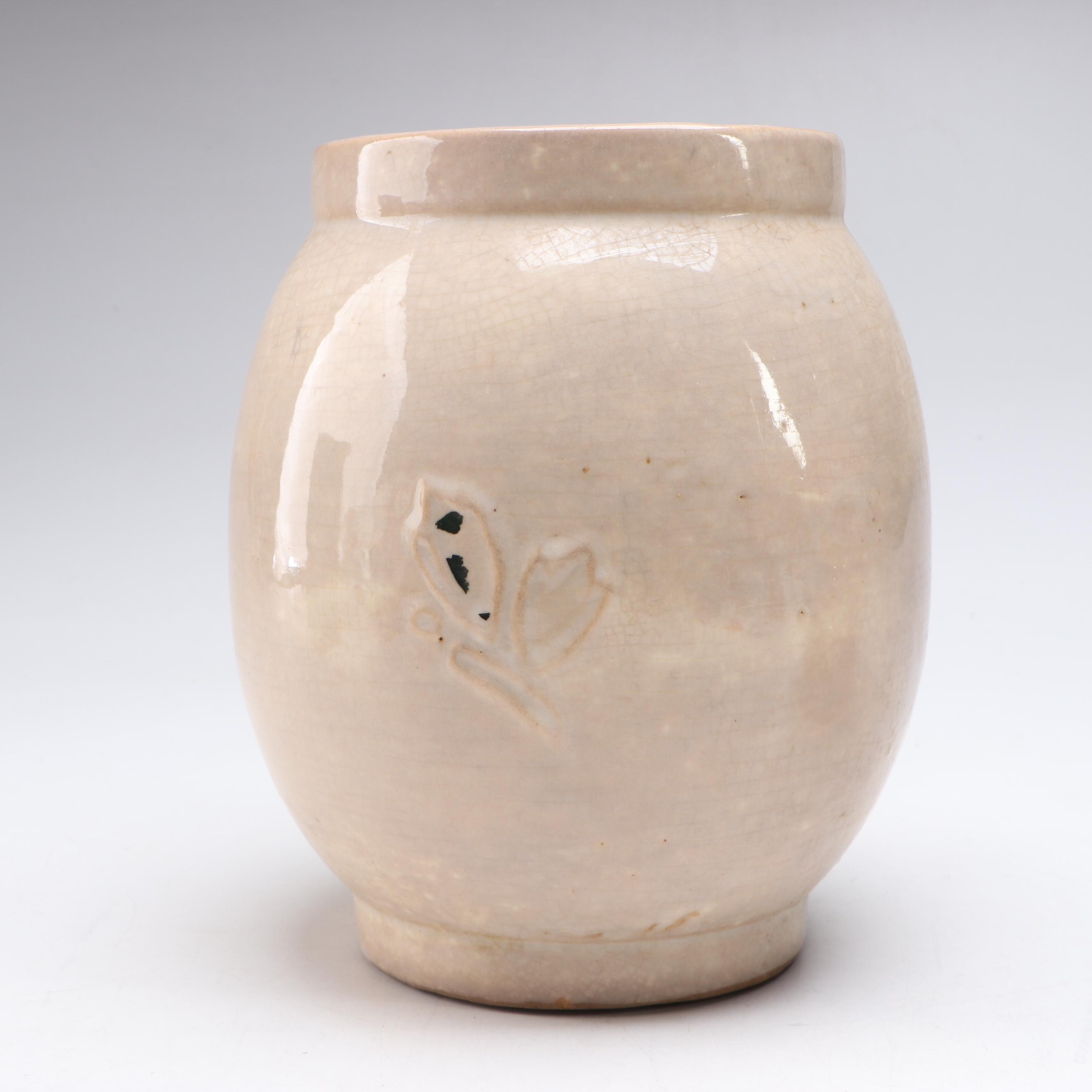 McCoy Open Jar with Italian Pitcher and Other Vintage Ceramic Containers