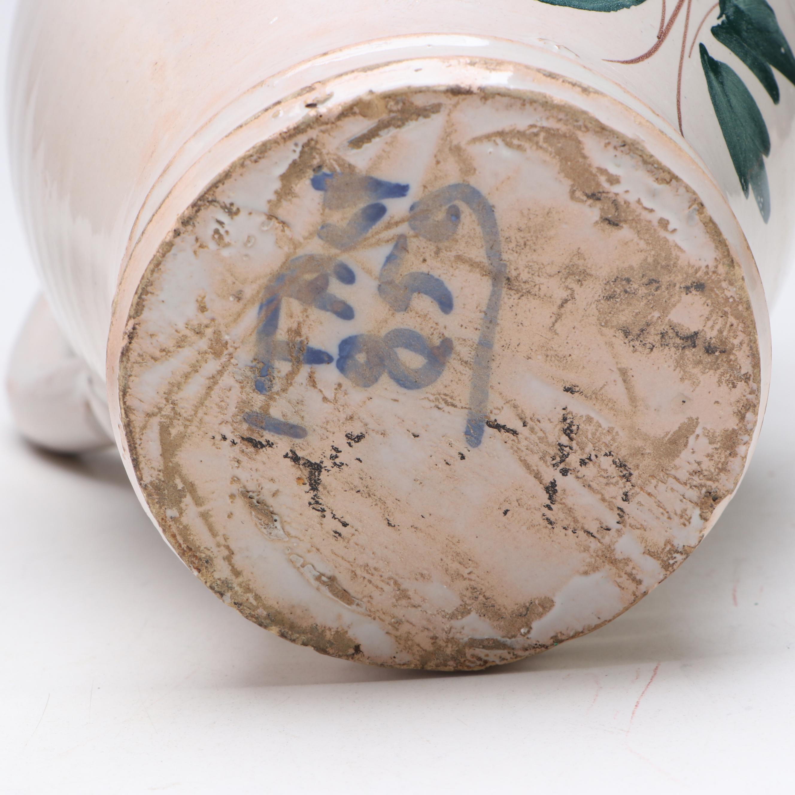 McCoy Open Jar with Italian Pitcher and Other Vintage Ceramic Containers