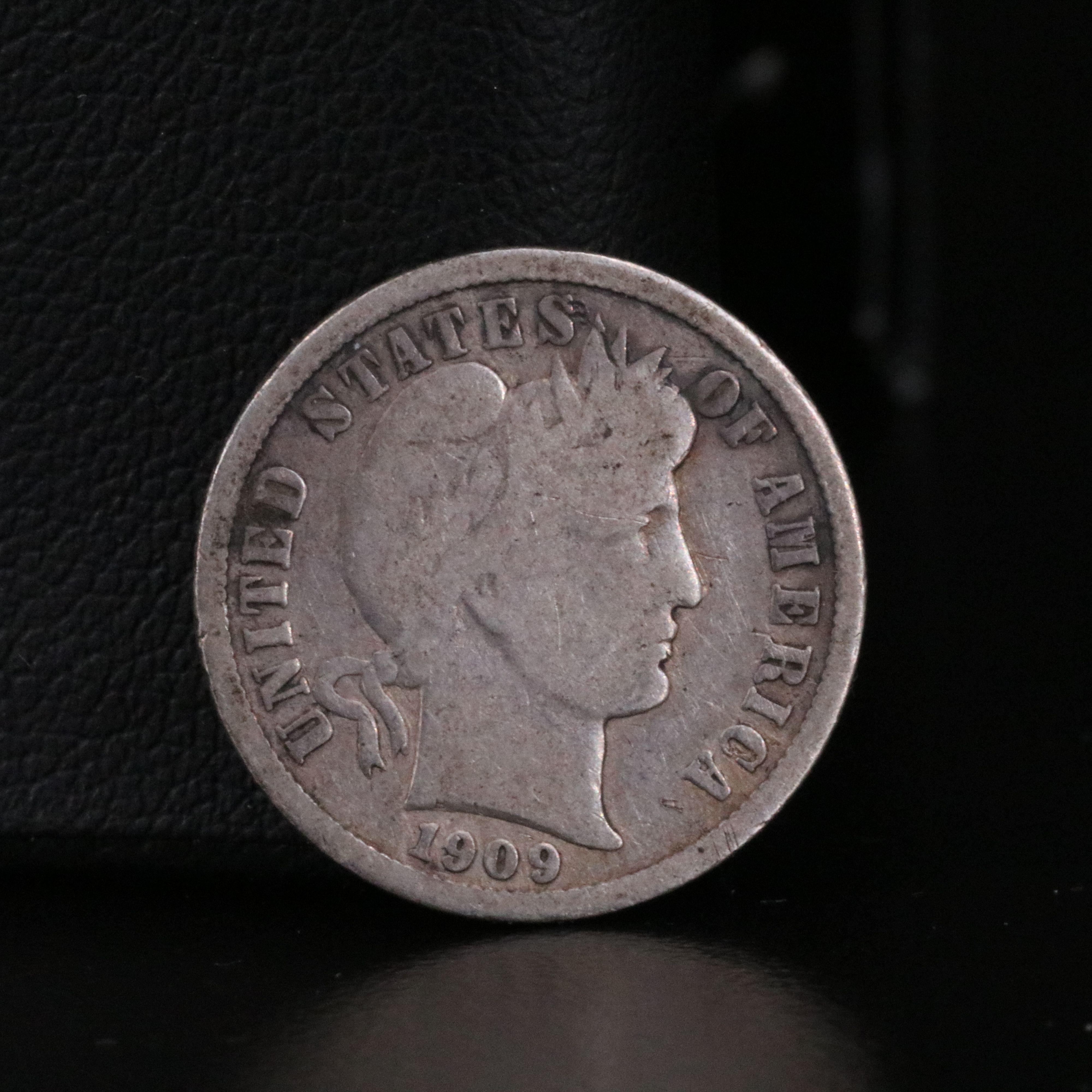 Six Different Barber Dimes and a Quarter Some with Partial to Full Liberty