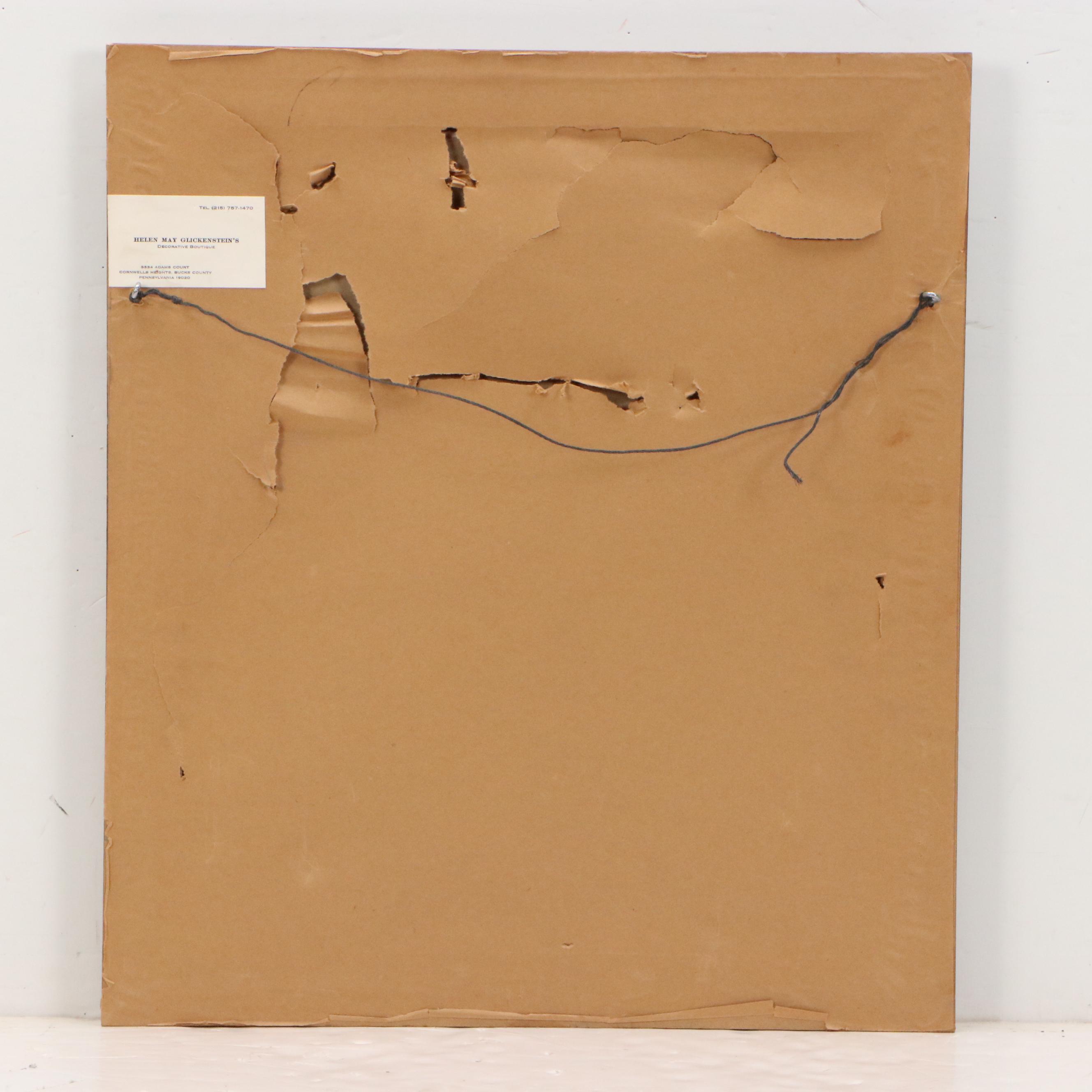 Mariano Ortuzar Sunset Landscape Watercolor of Wetland, 1979