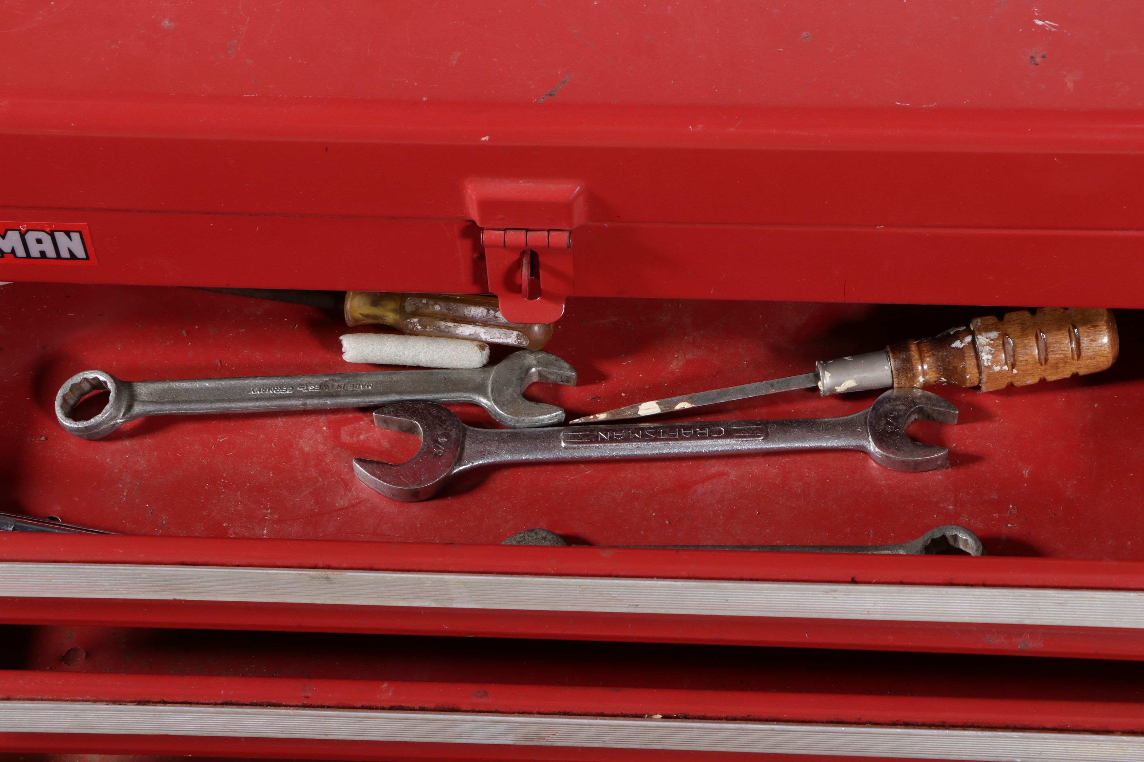 Craftsman Red Metal Toolstation with Assorted Hand Tools