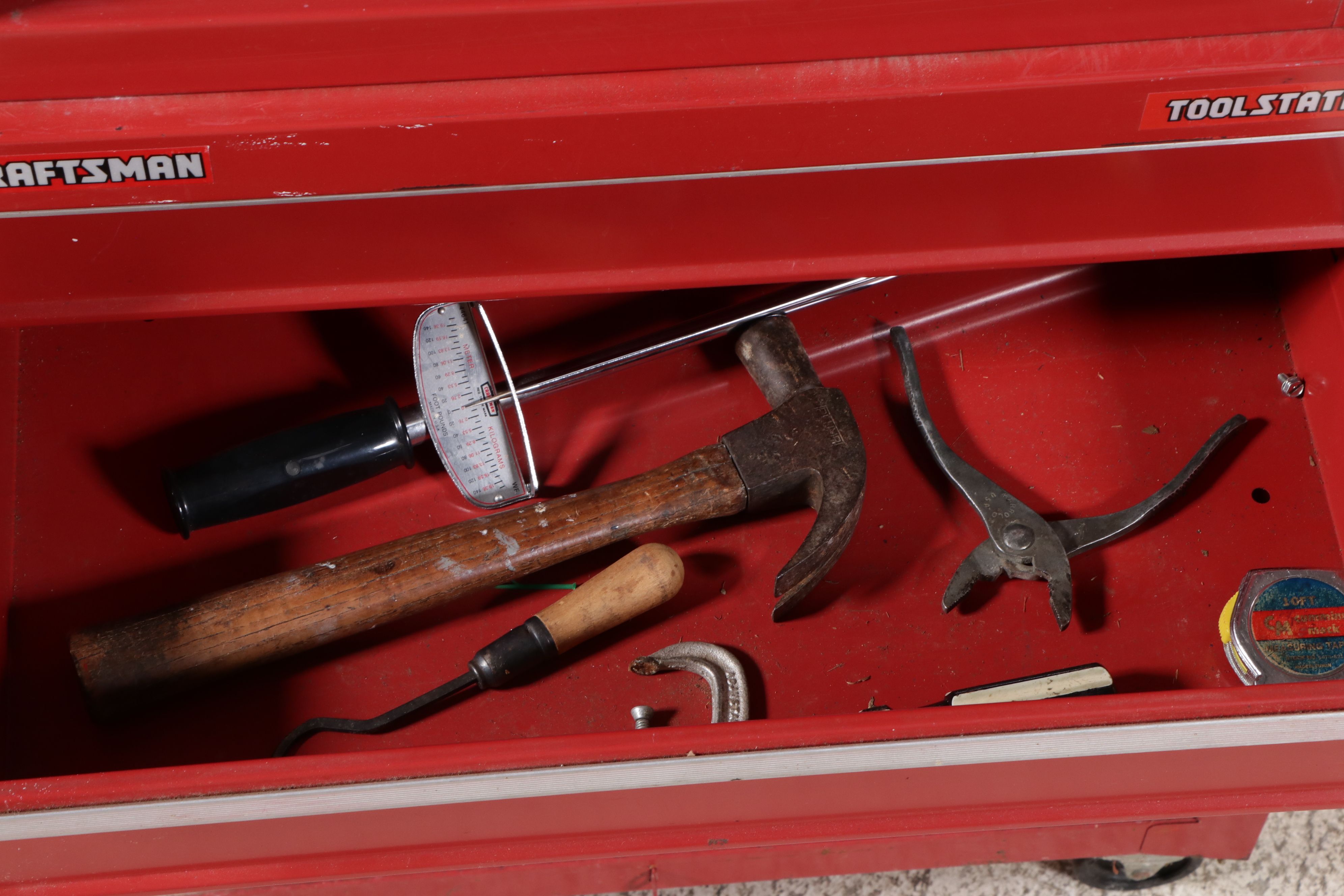 Craftsman Red Metal Toolstation with Assorted Hand Tools