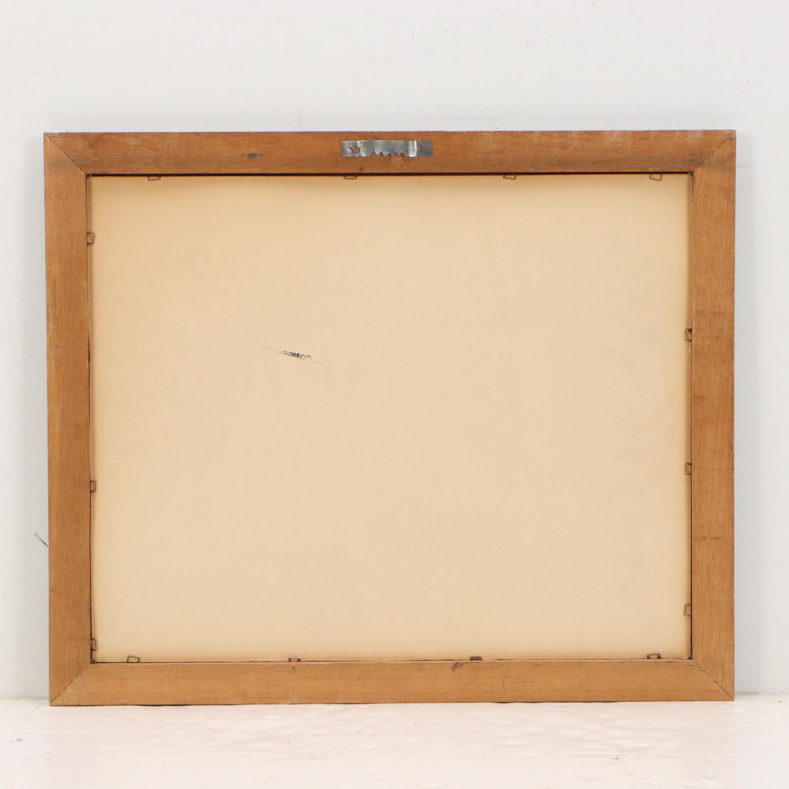 Japanese School Landscape Watercolor Painting Depicting Mount Fuji, 20th C.