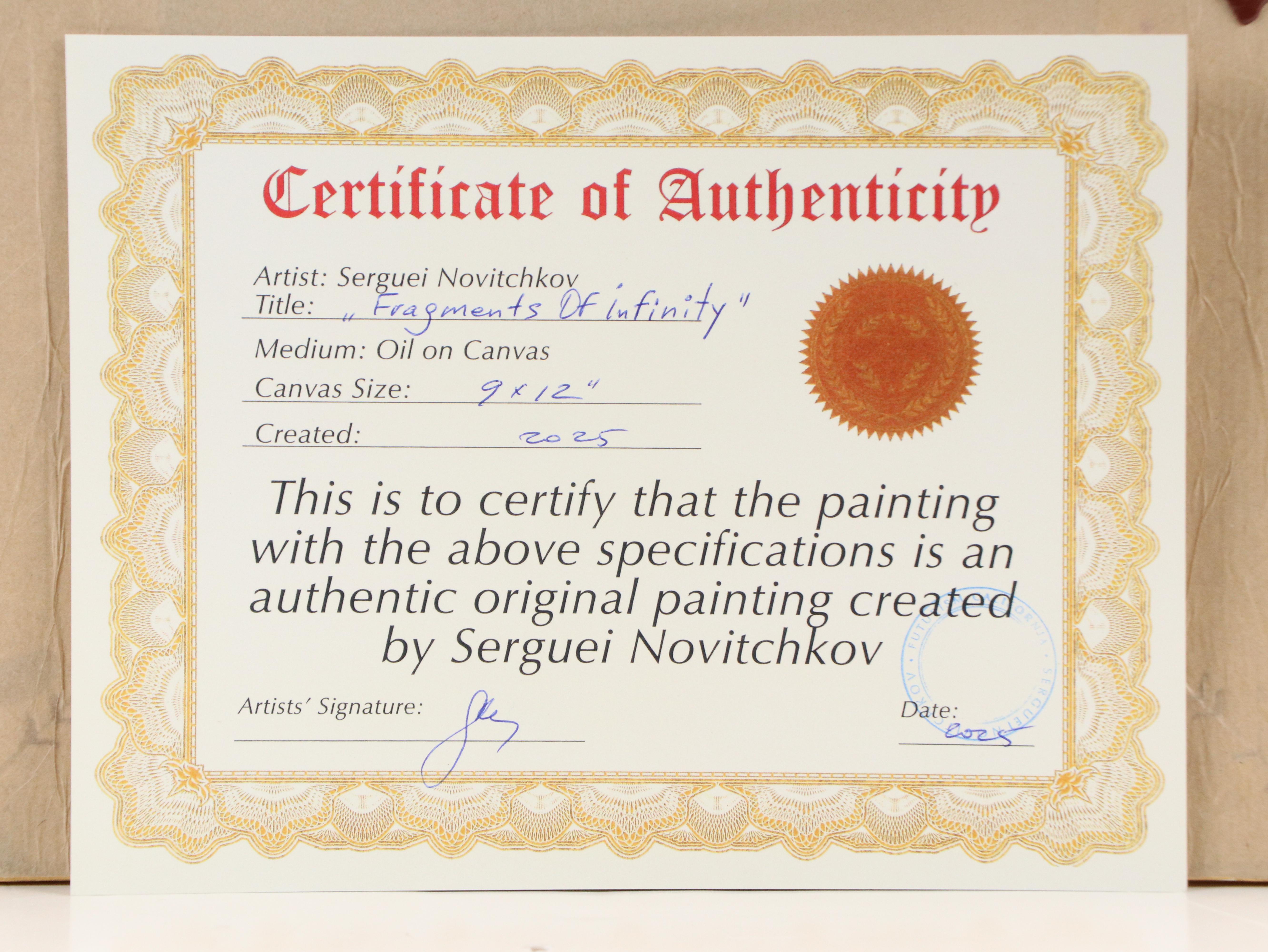 Serguei Novitchkov Abstract Oil Painting "Fragments of Infinity," 2025