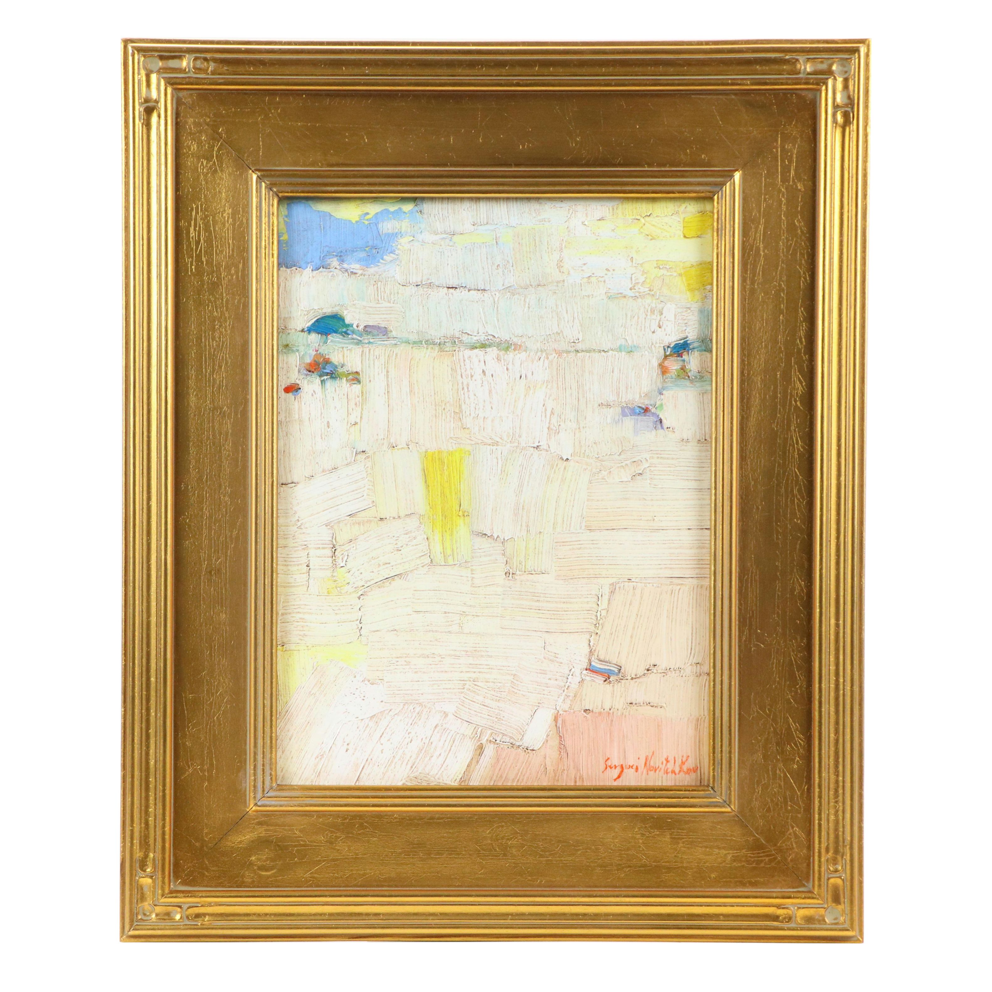 Serguei Novitchkov Abstract Oil Painting "Fragments of Infinity," 2025