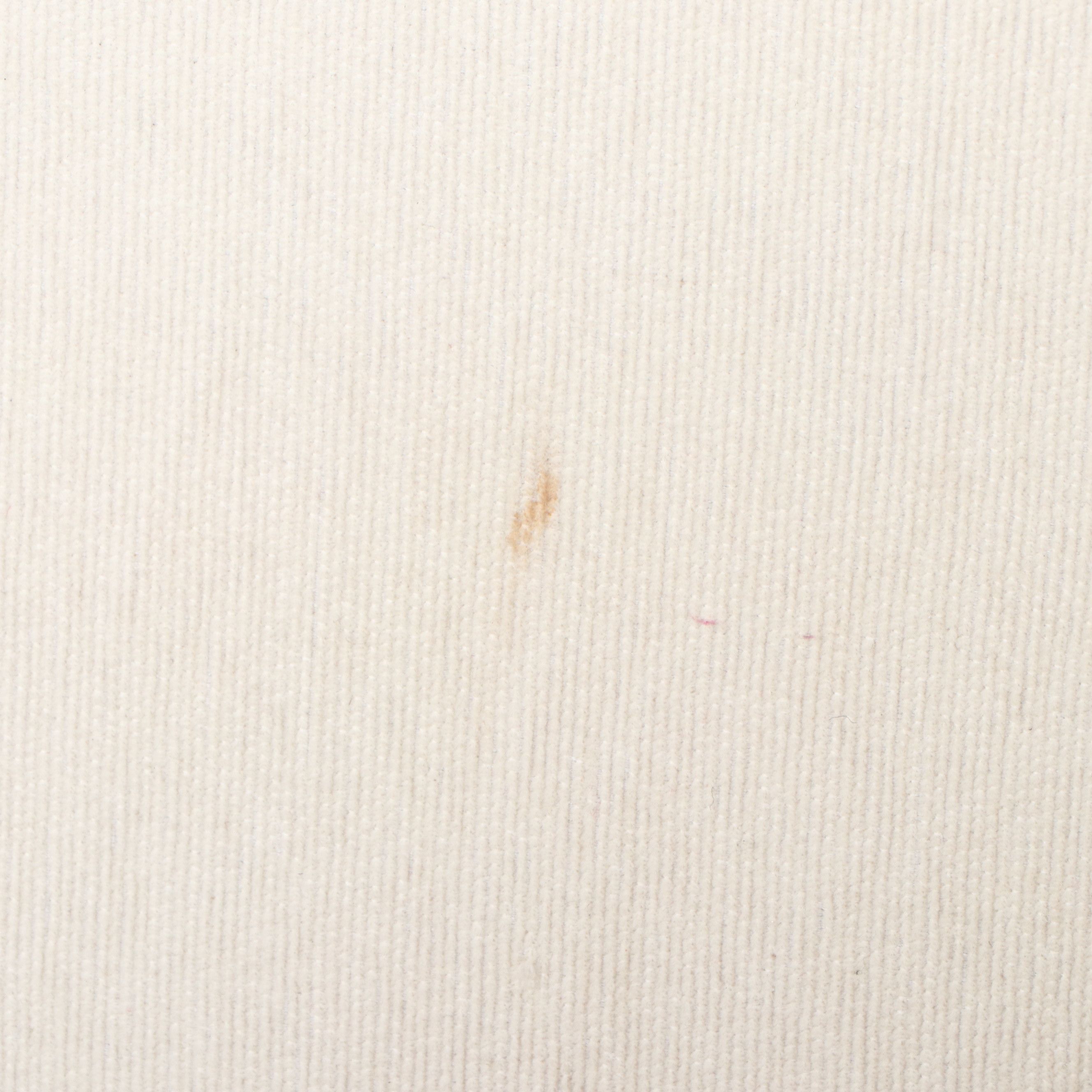 Set of Eight Parsons Style White Fabric Upholstered Dining Chairs